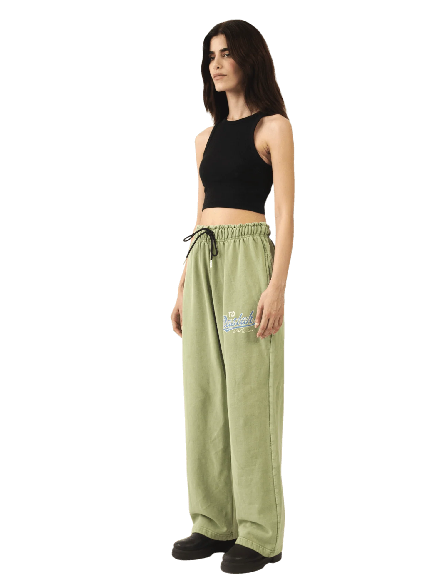 Faded matcha stone wash made in PAK sweatpants (V5) - Image 10