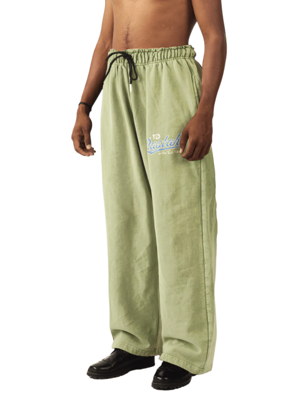 Faded matcha stone wash made in PAK sweatpants (V5) - Image 3