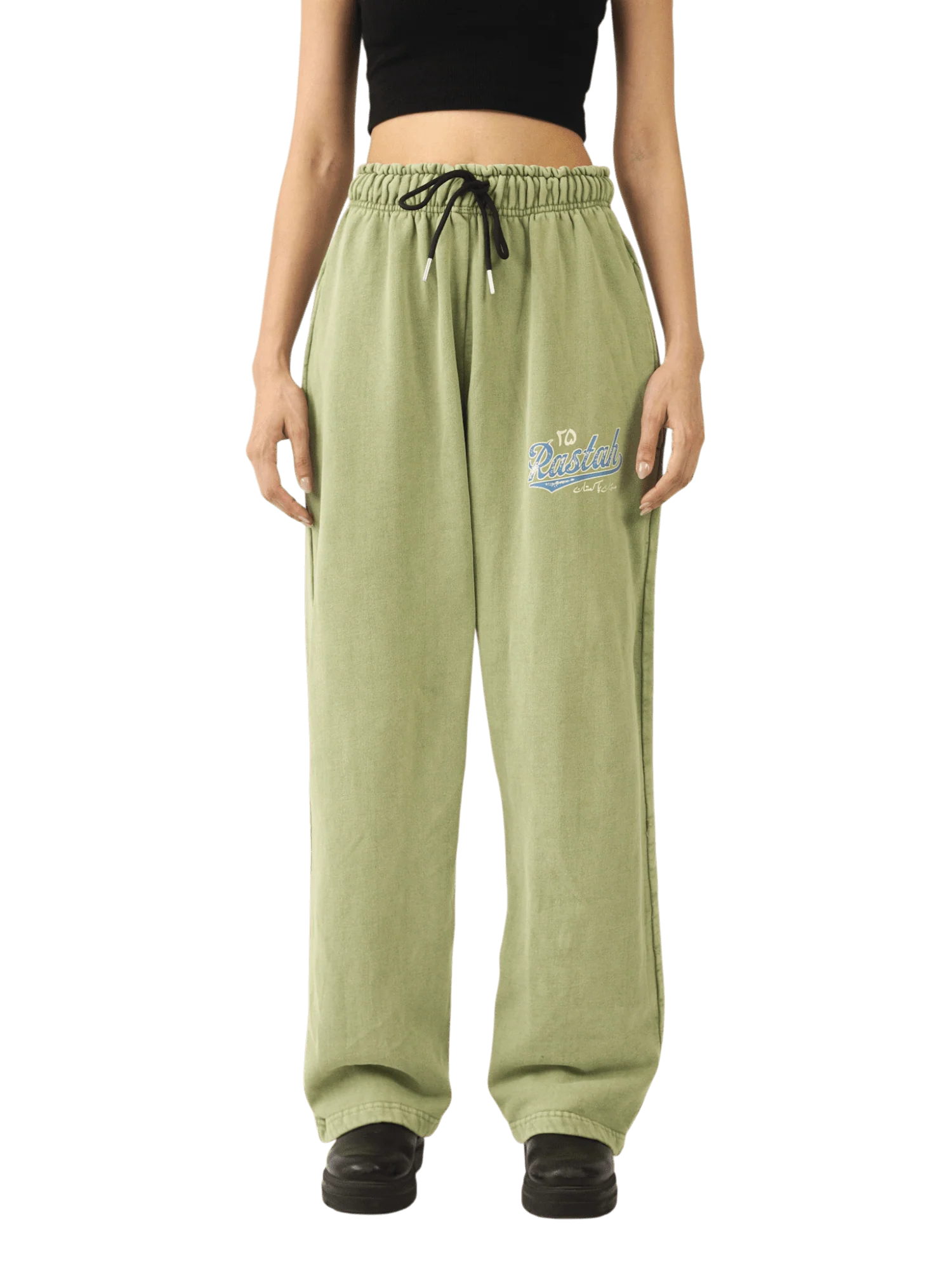 Faded matcha stone wash made in PAK sweatpants (V5) - Image 7