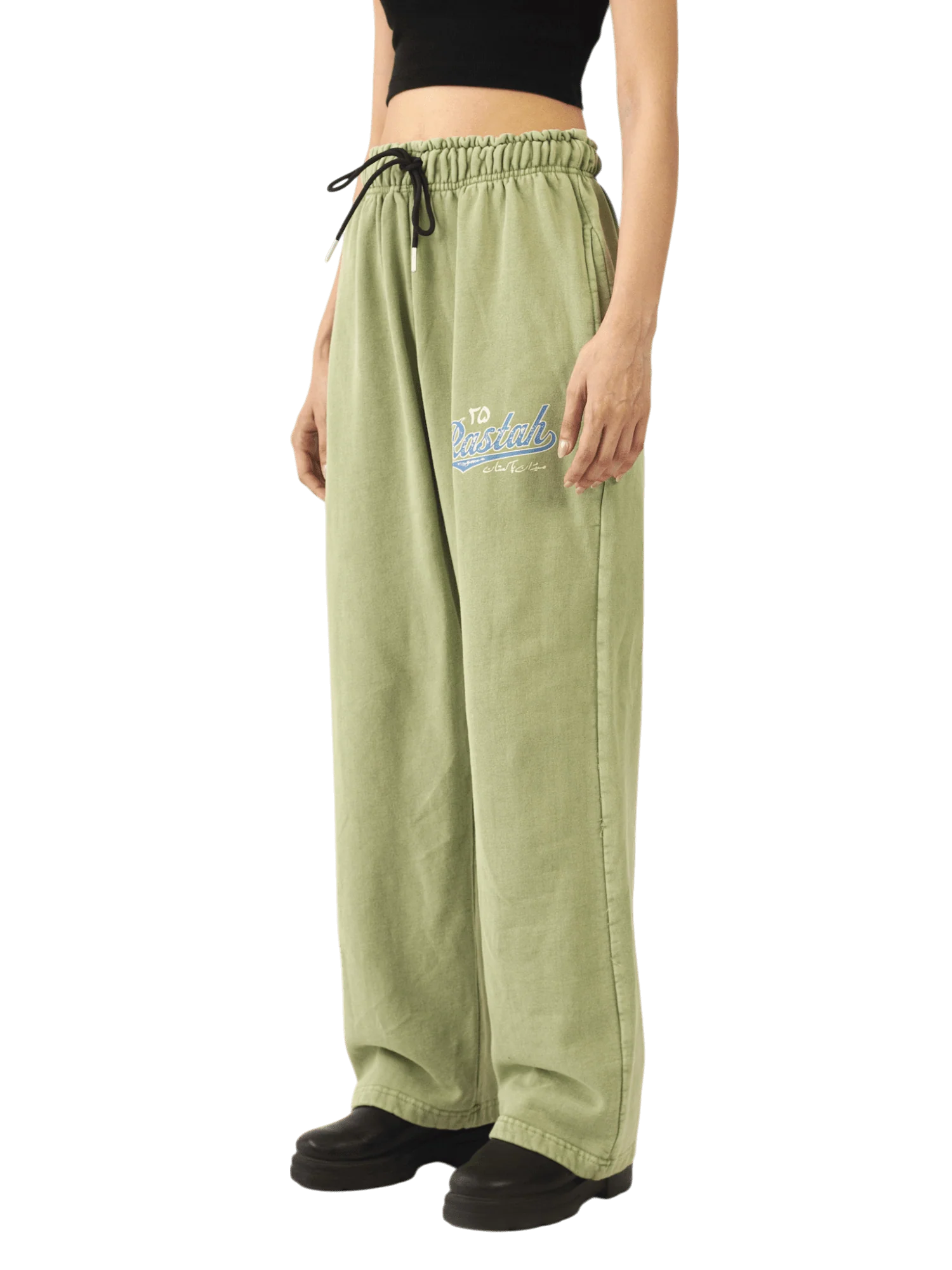 Faded matcha stone wash made in PAK sweatpants (V5) - Image 9