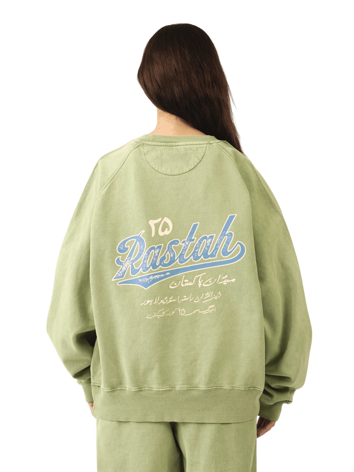 Faded matcha stone wash made in PAK sweatshirt (V5) - Image 7