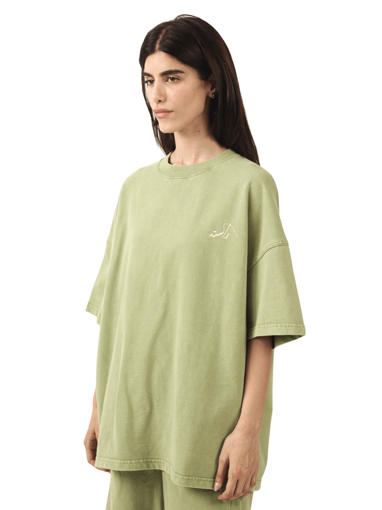 Faded matcha stone wash made in PAK T-shirt (V5) - Image 10