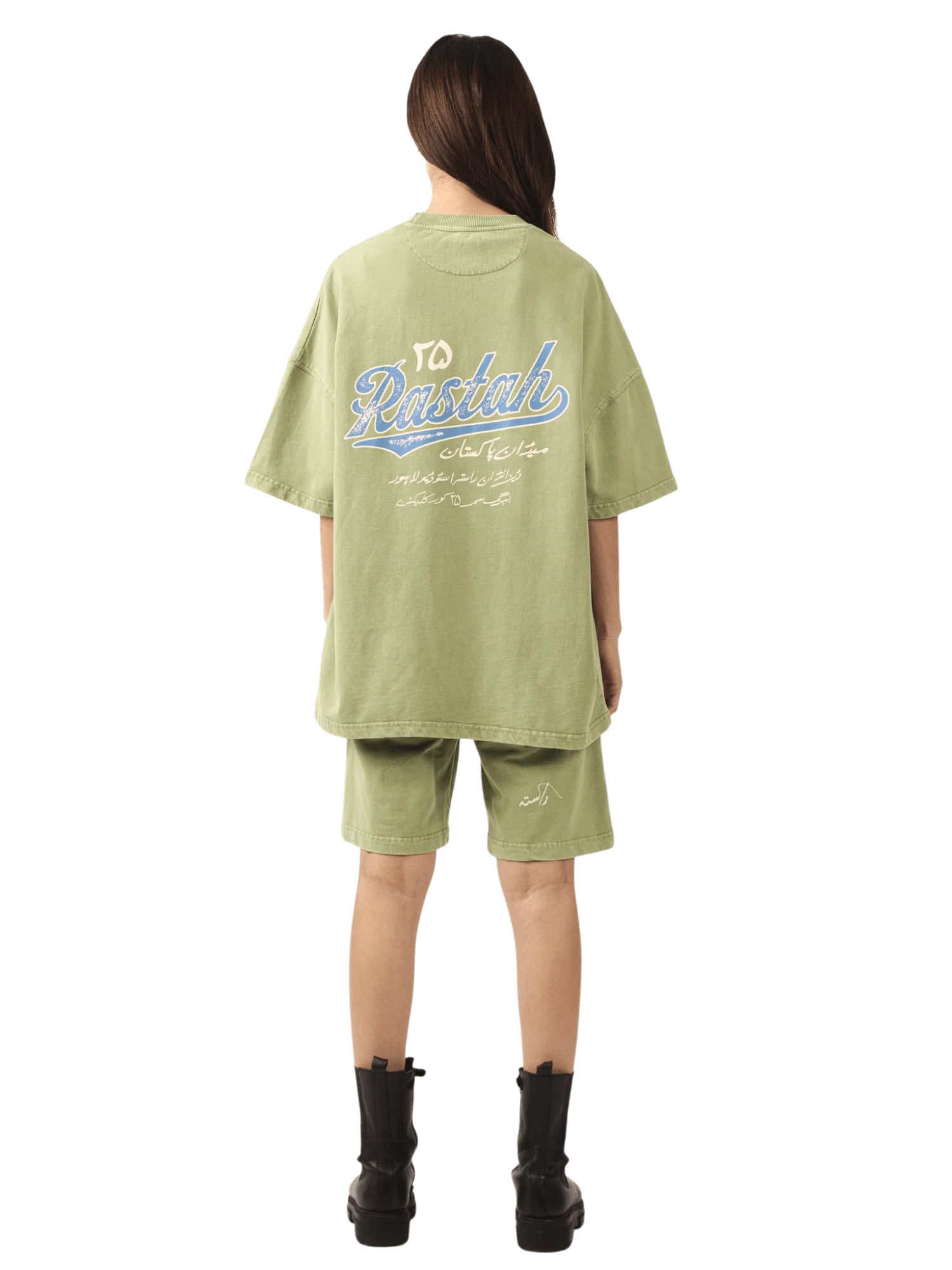 Faded matcha stone wash made in PAK T-shirt (V5) - Image 12