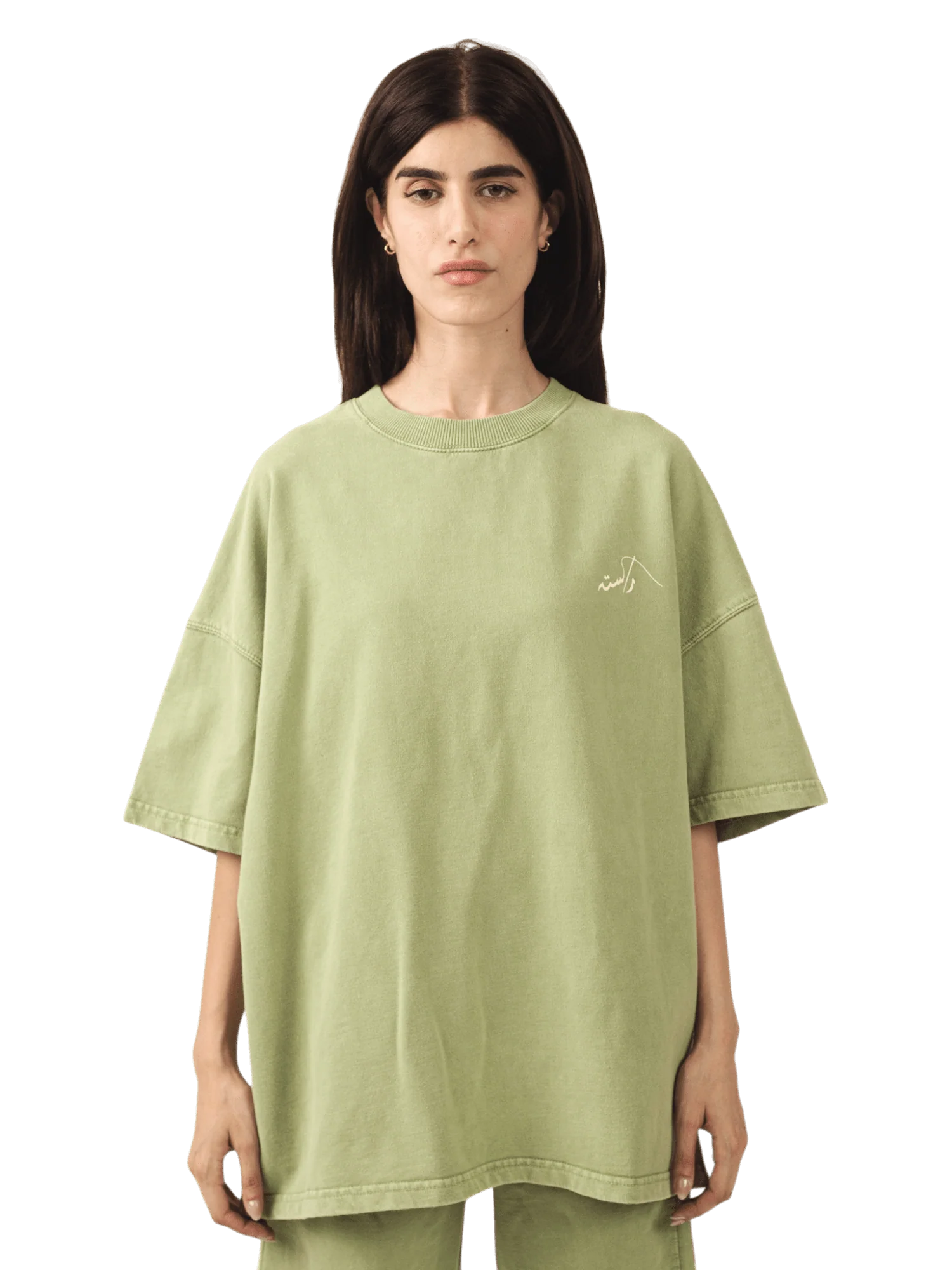Faded matcha stone wash made in PAK T-shirt (V5) - Image 8