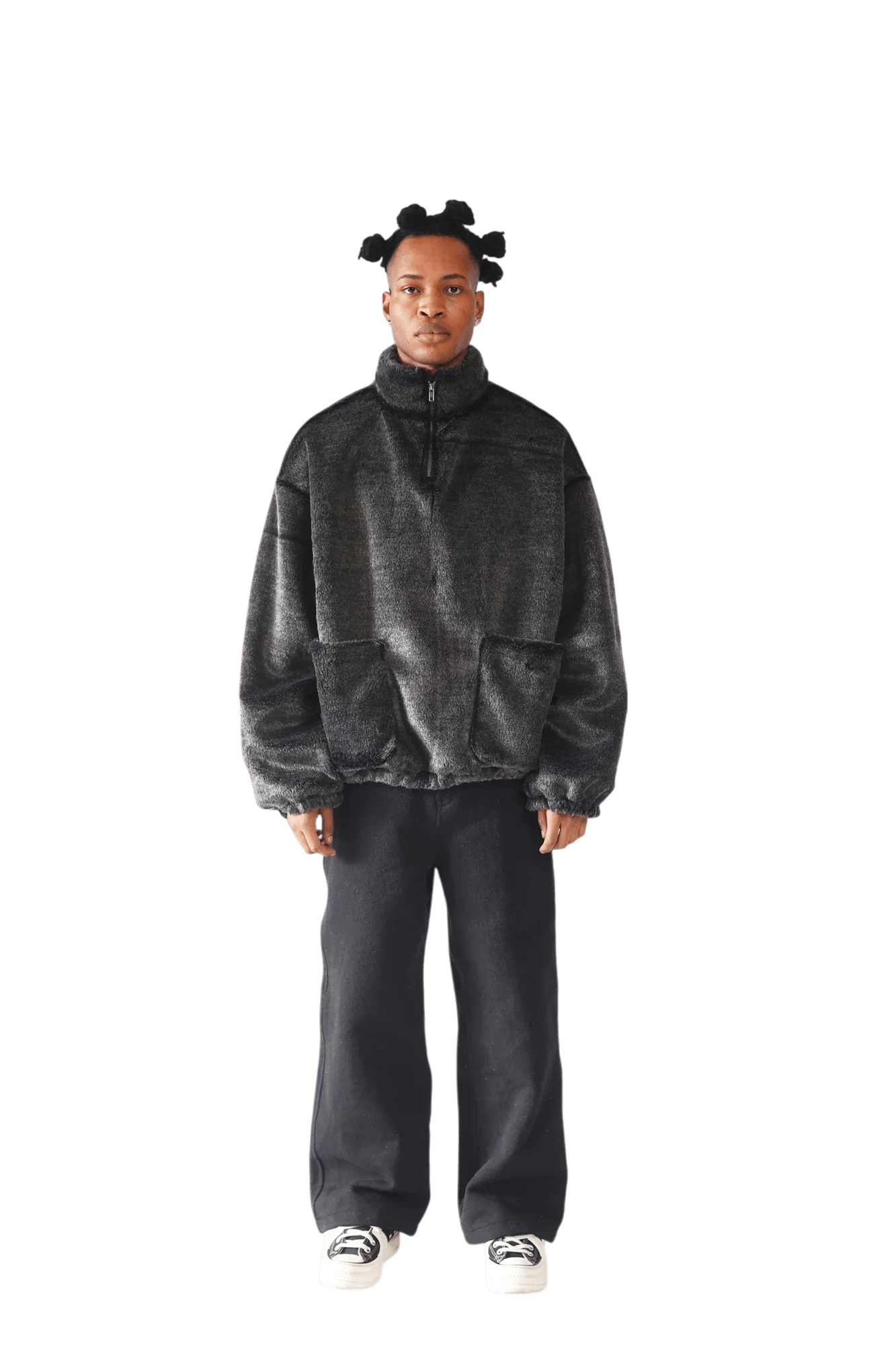 Faux fur pullover jumper - Image 4