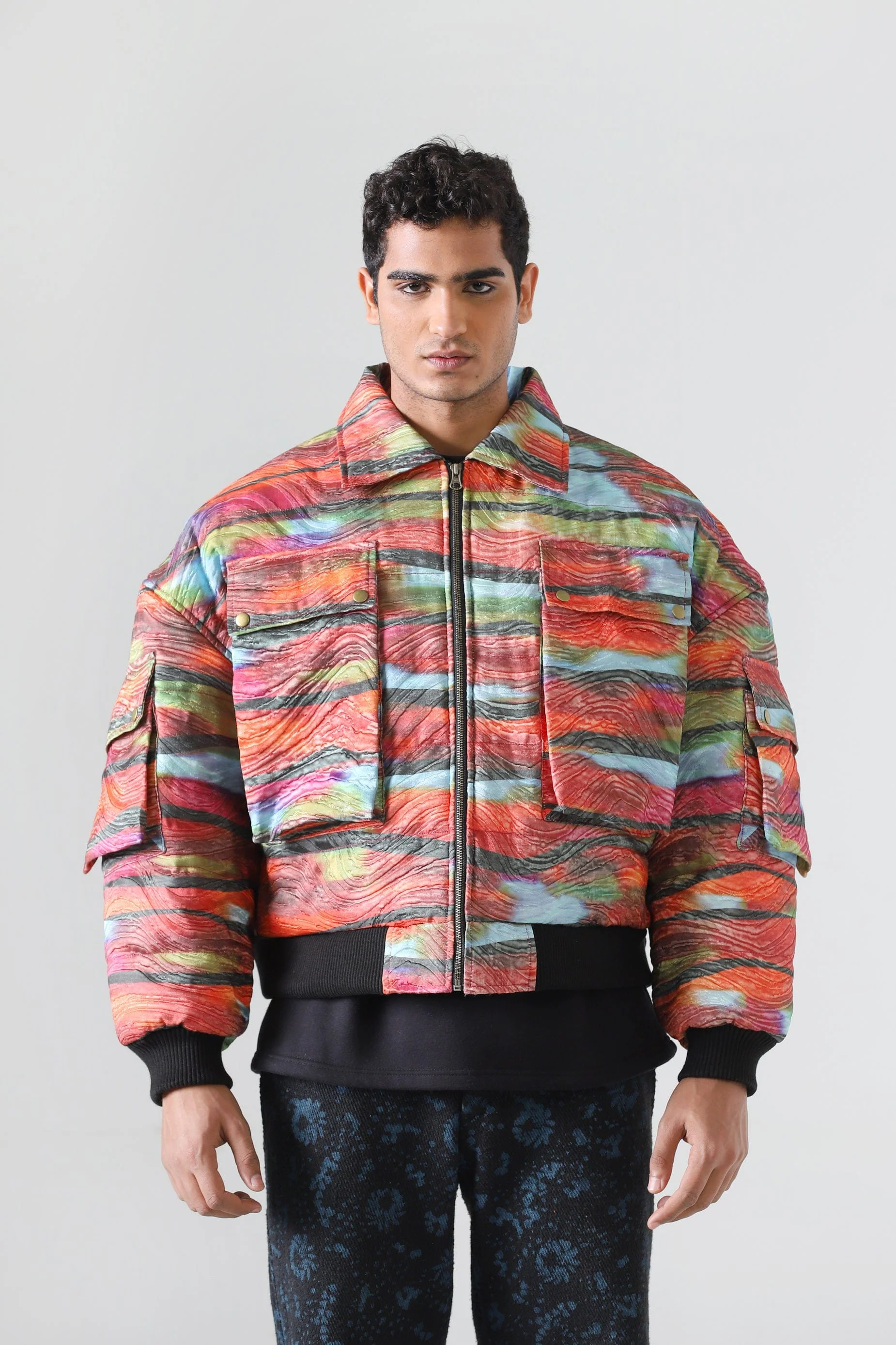 "Waves of love" quilted bomber - Image 2