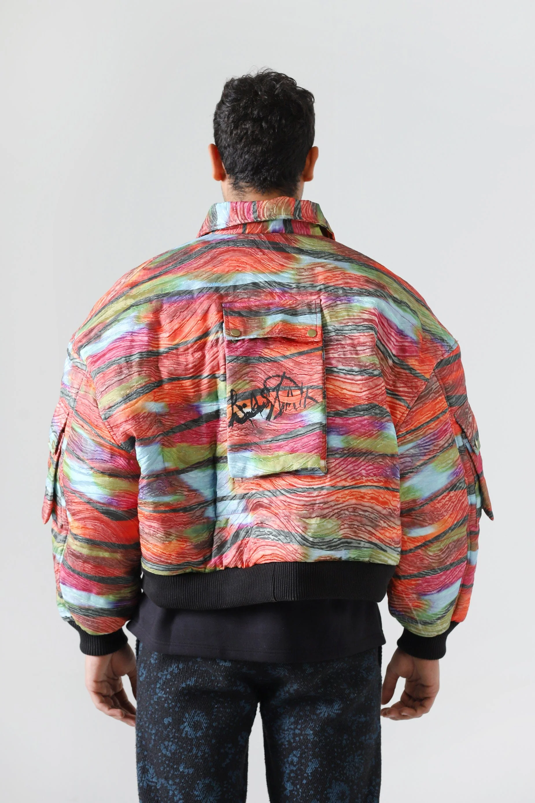 "Waves of love" quilted bomber - Image 6