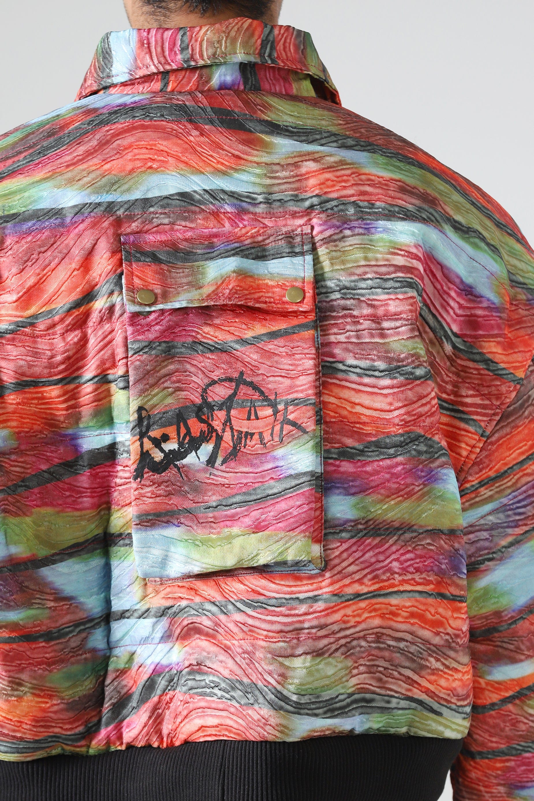 "Waves of love" quilted bomber - Image 7