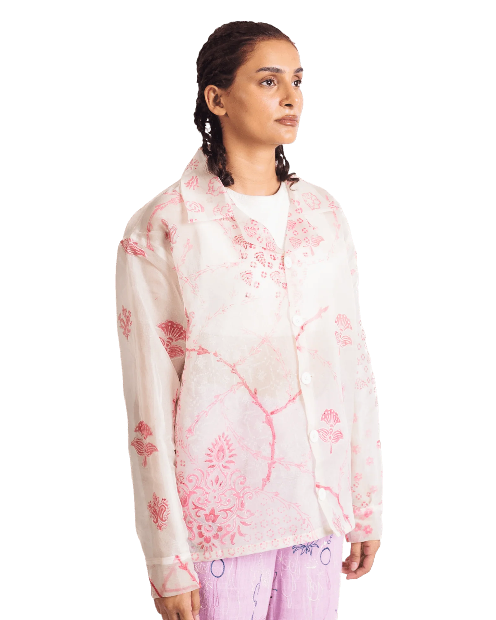 Floral organza button-down - Image 10