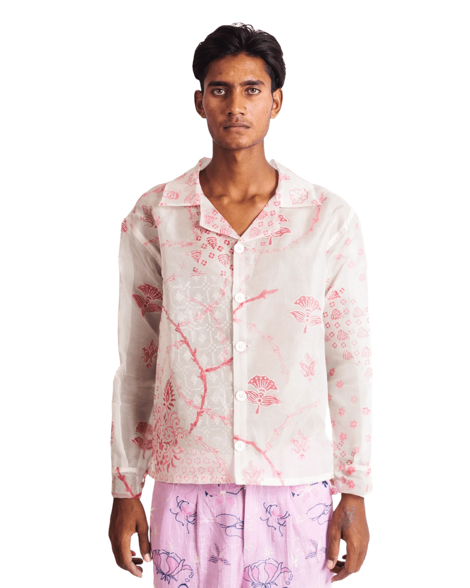 Floral organza button-down - Image 2