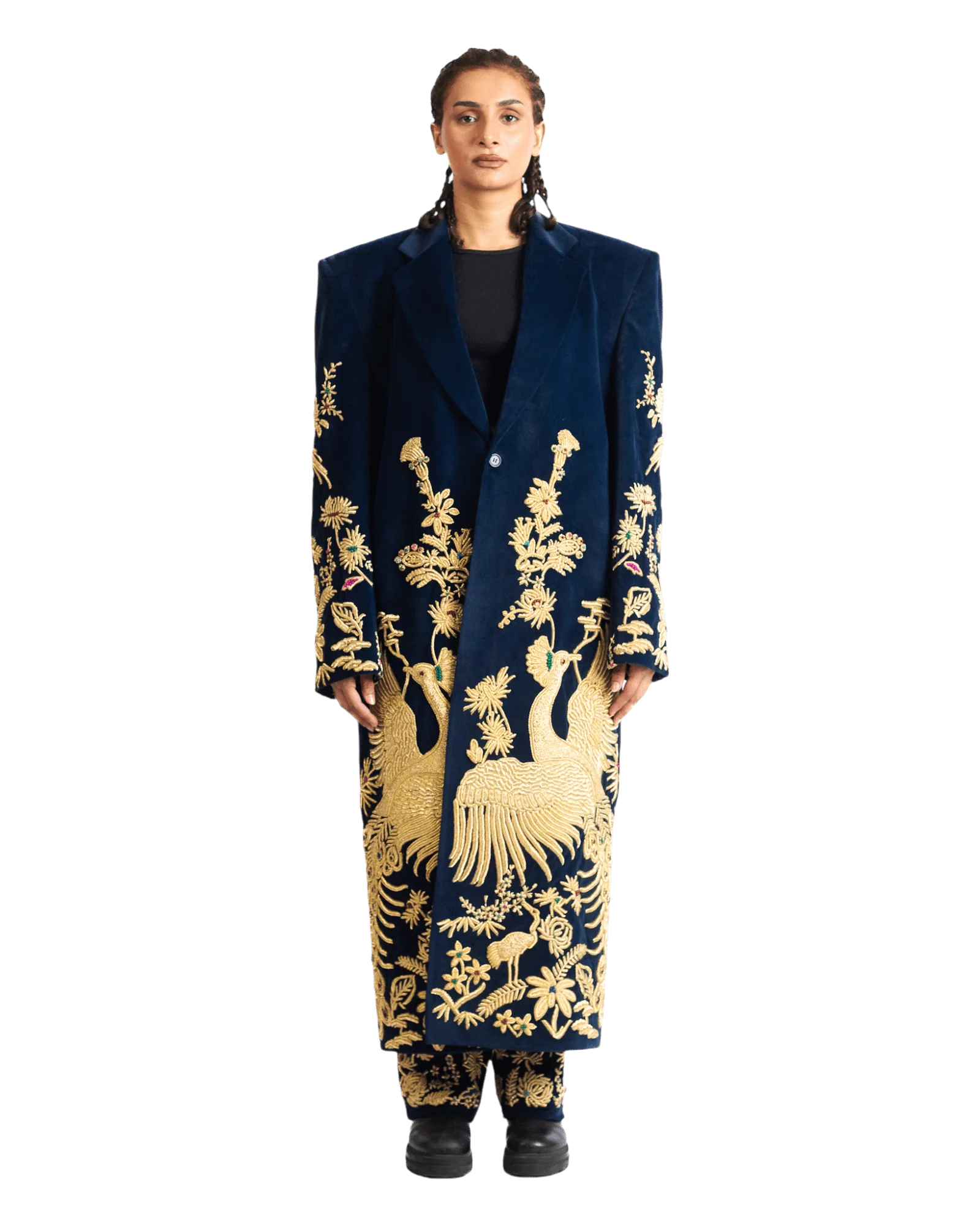 "Golden peacock" long coat - Image 6