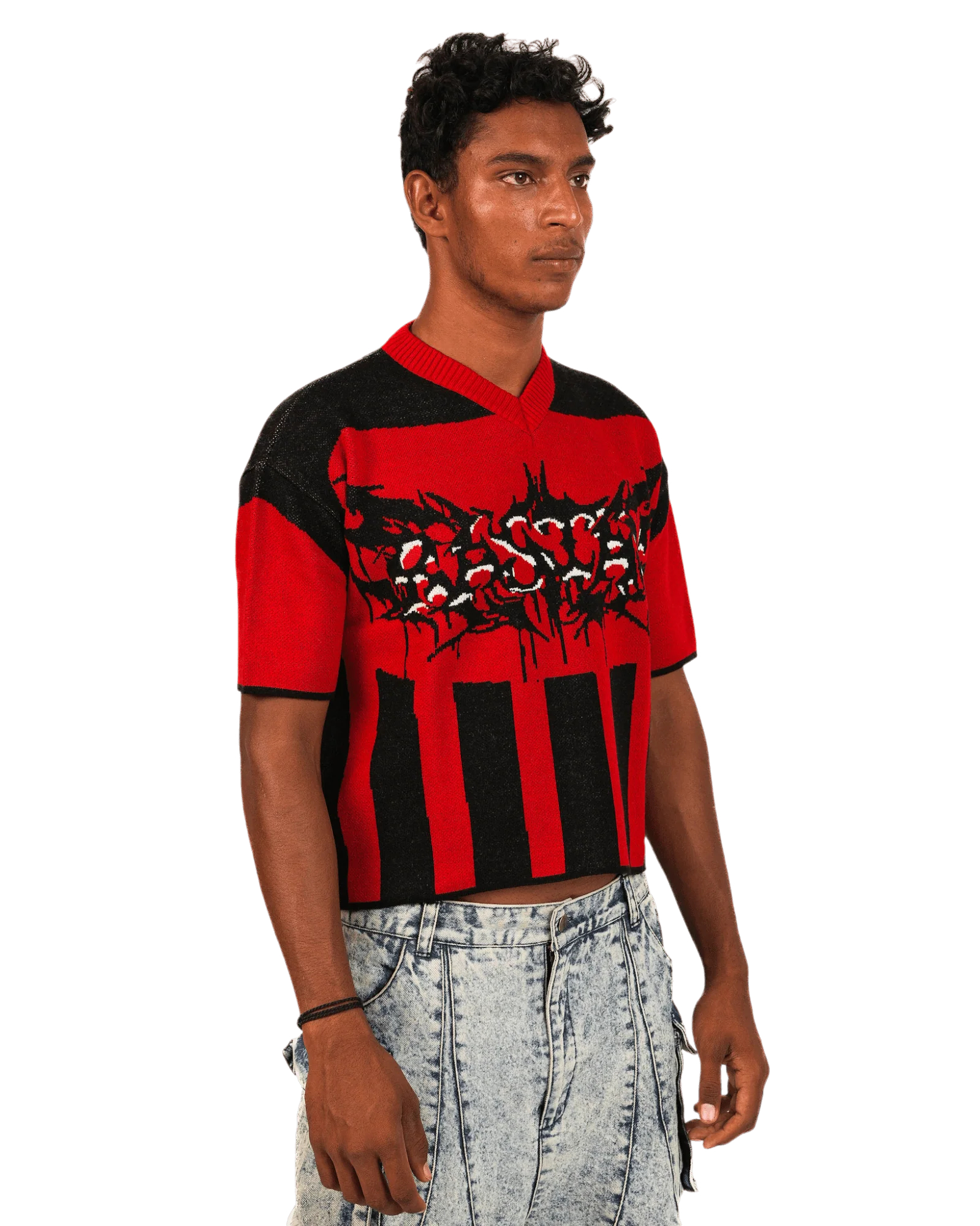 "Graffiti" jacquard crop top - Image 10