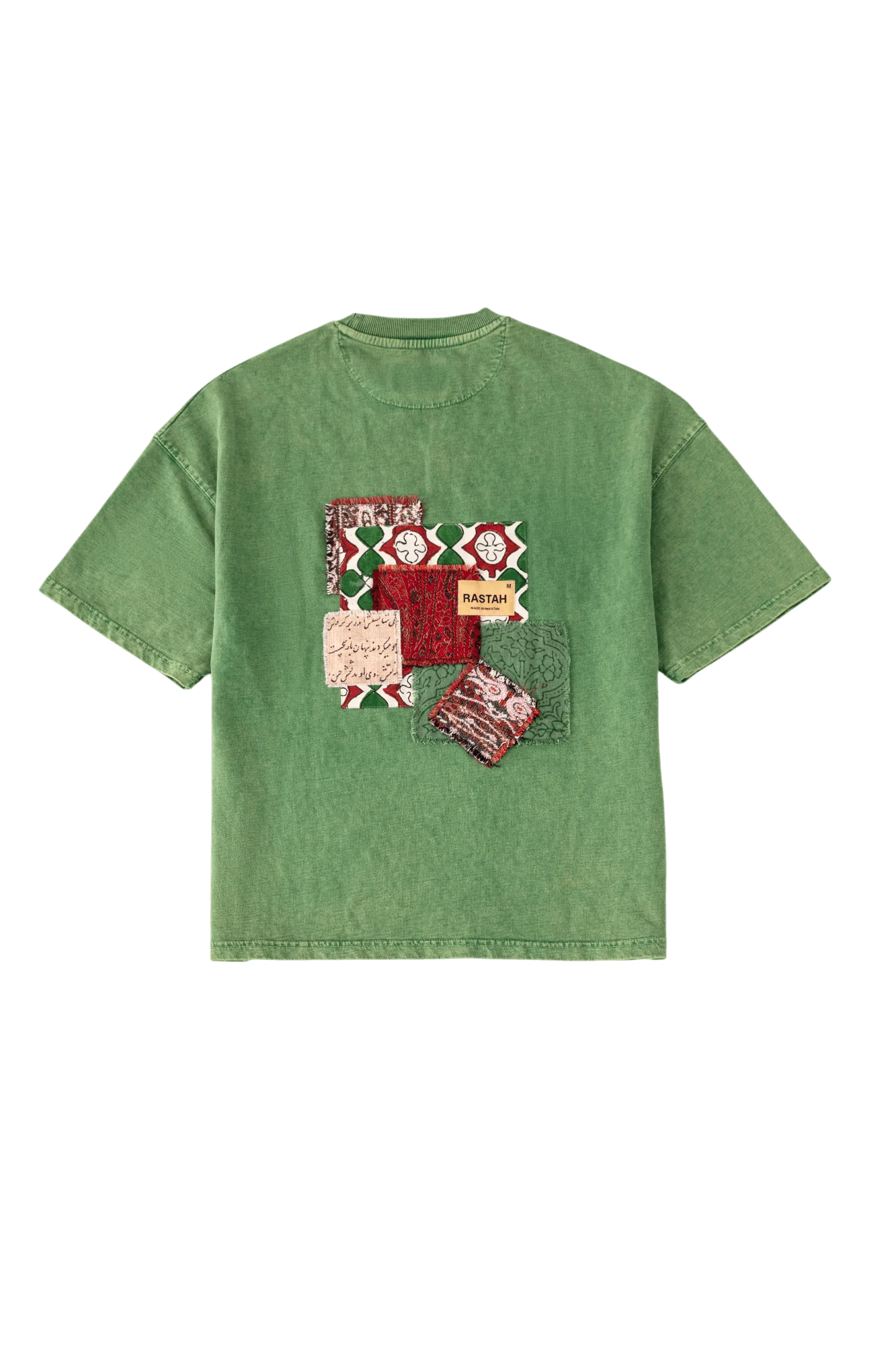 Green patchwork T-shirt - Image 14