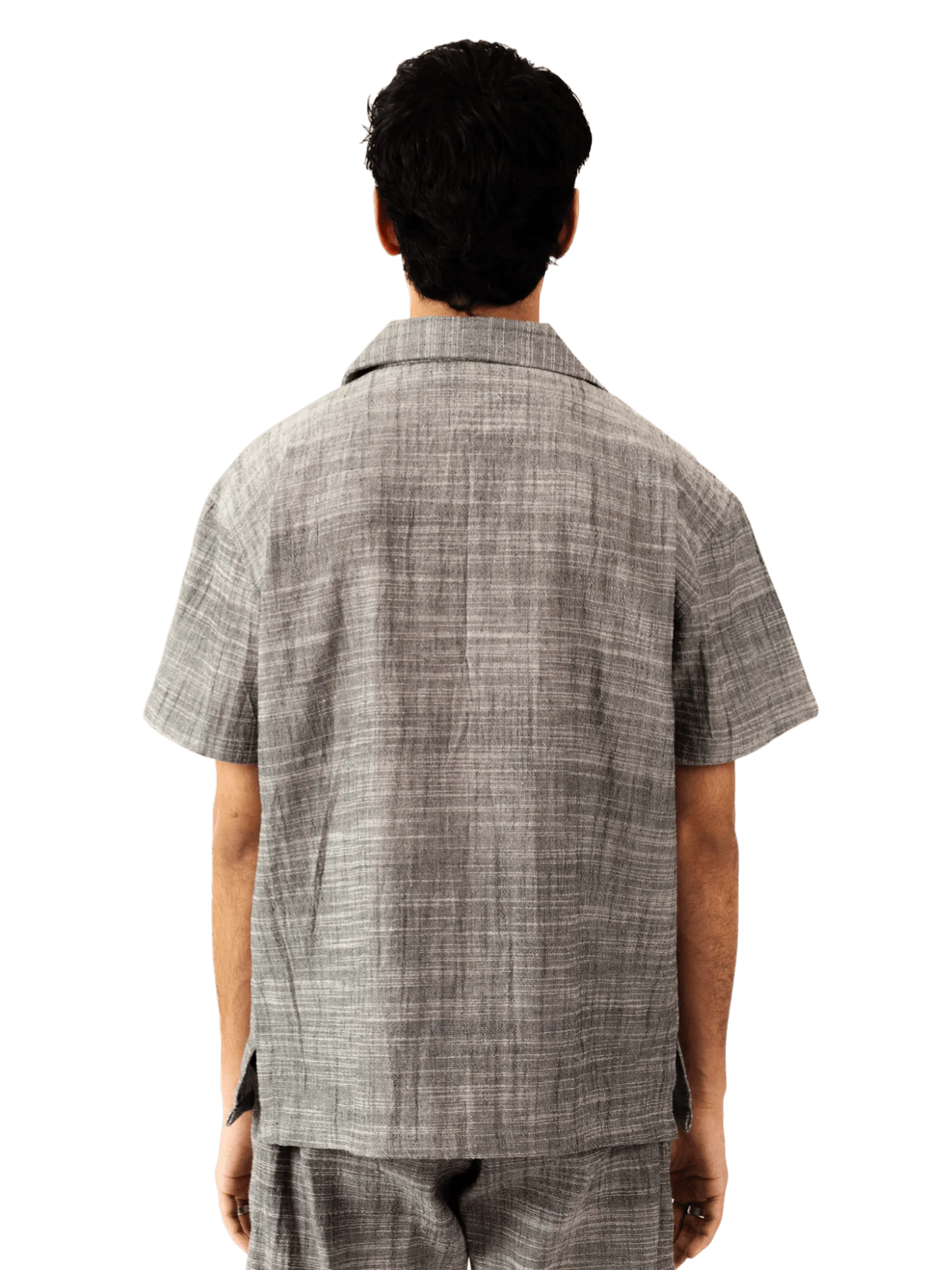 Grey embellished khaddar button-down - Image 7