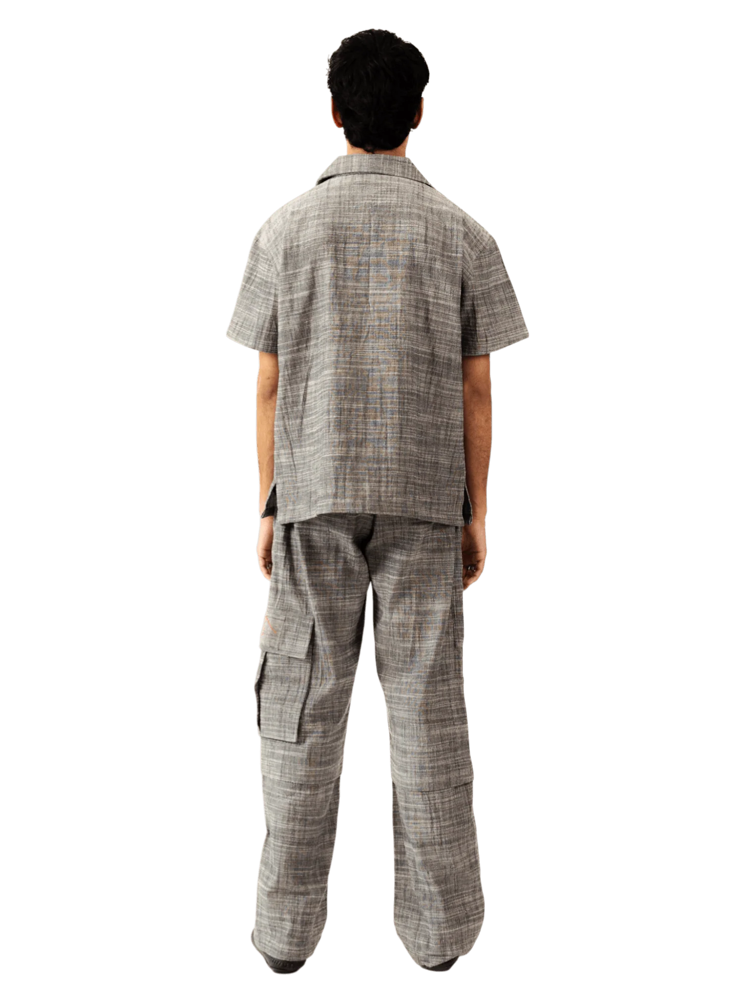 Grey embellished khaddar button-down - Image 8