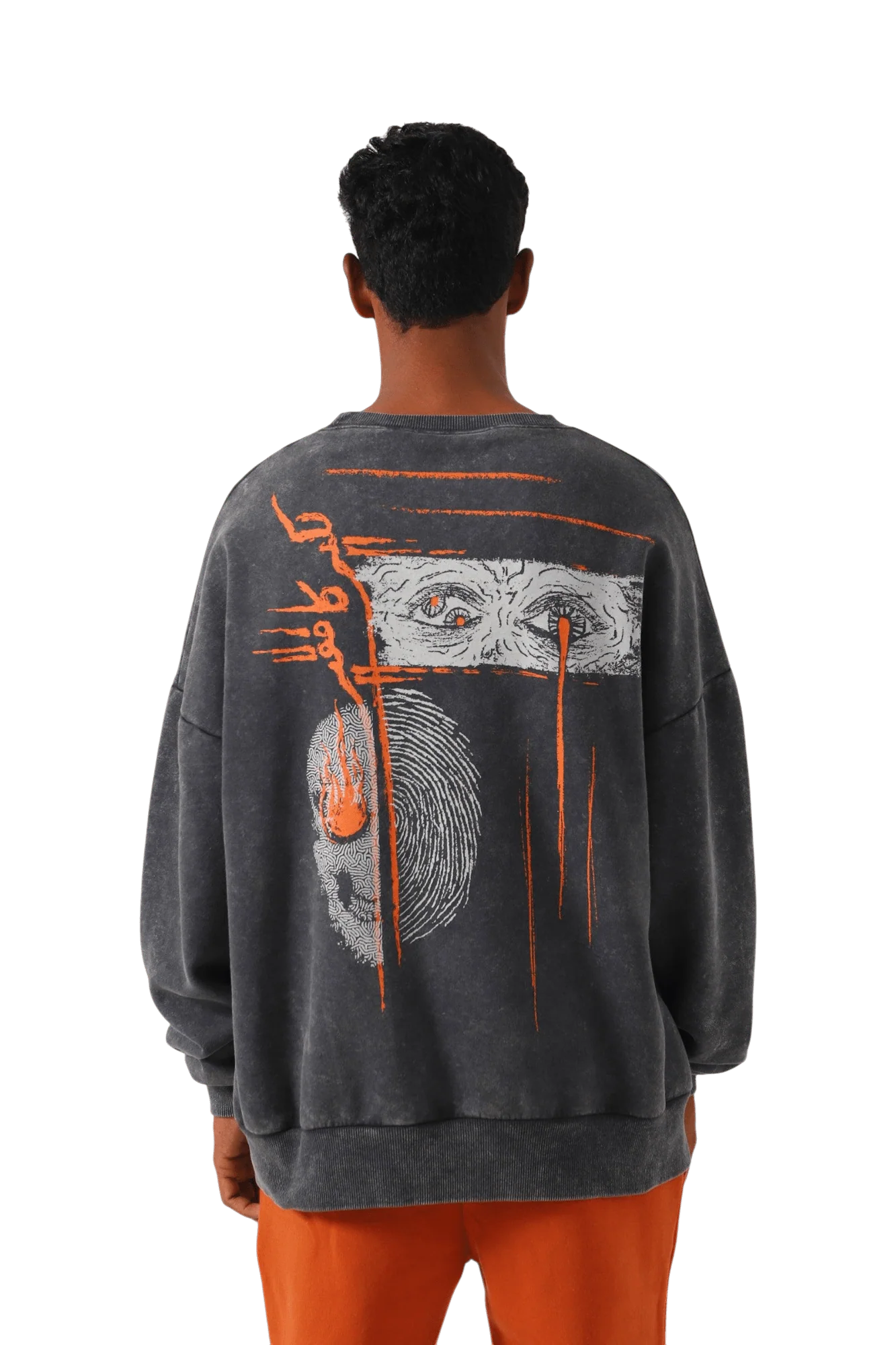 "Ordinary" grey acid wash sweatshirt - Image 10