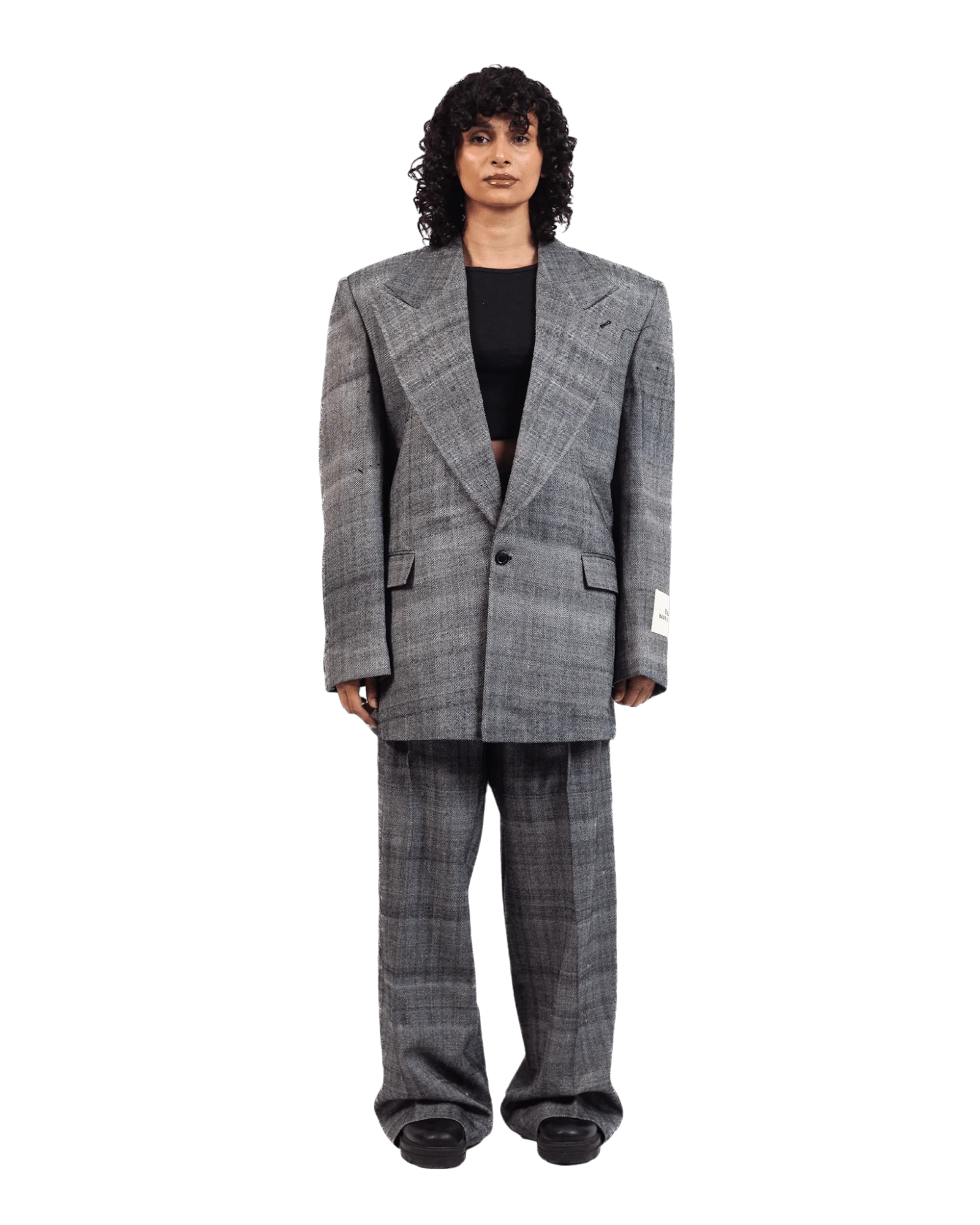 Grey tweed blazer - Image 8