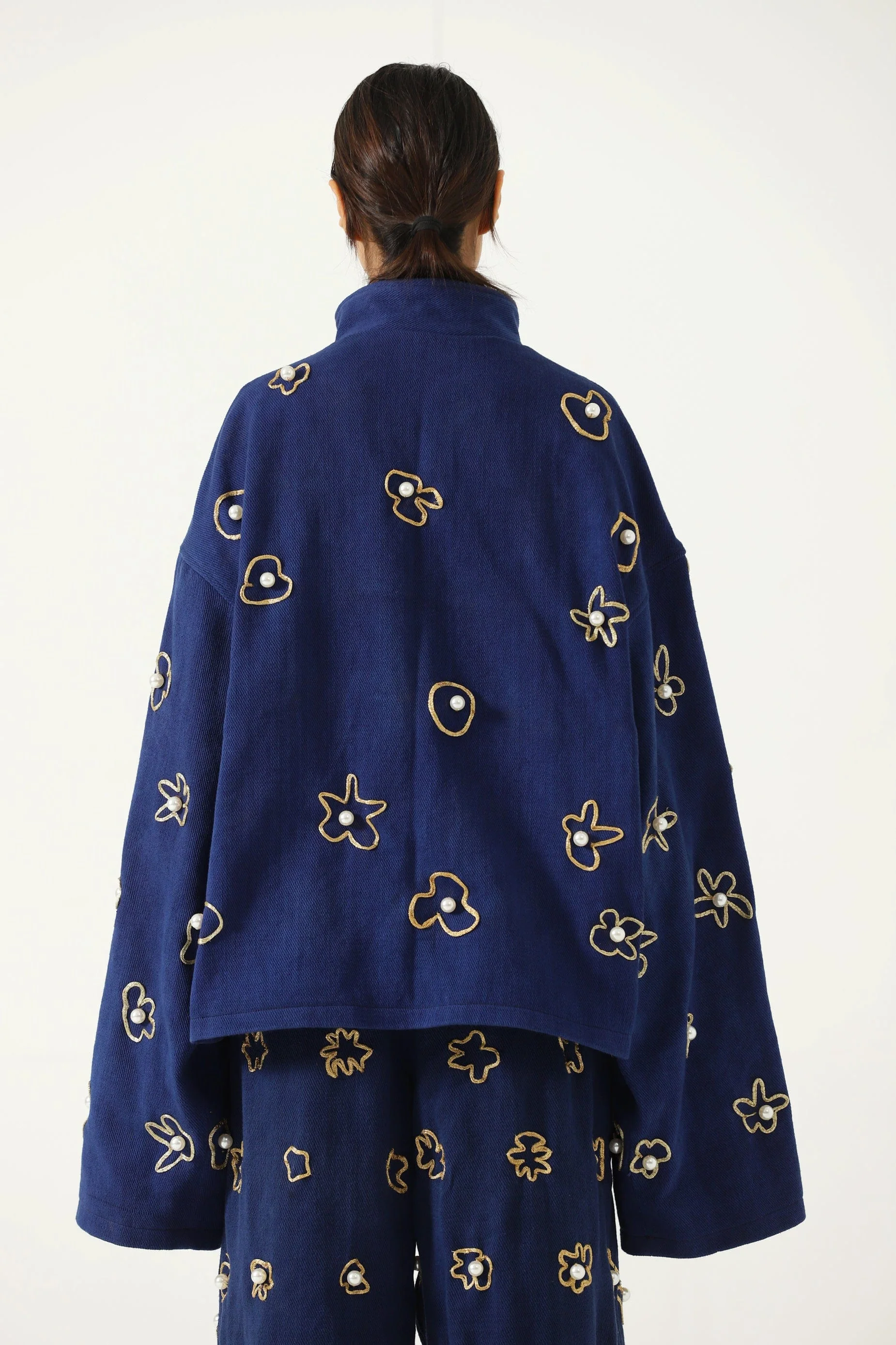 Hand embelished potli denim jacket - Image 10