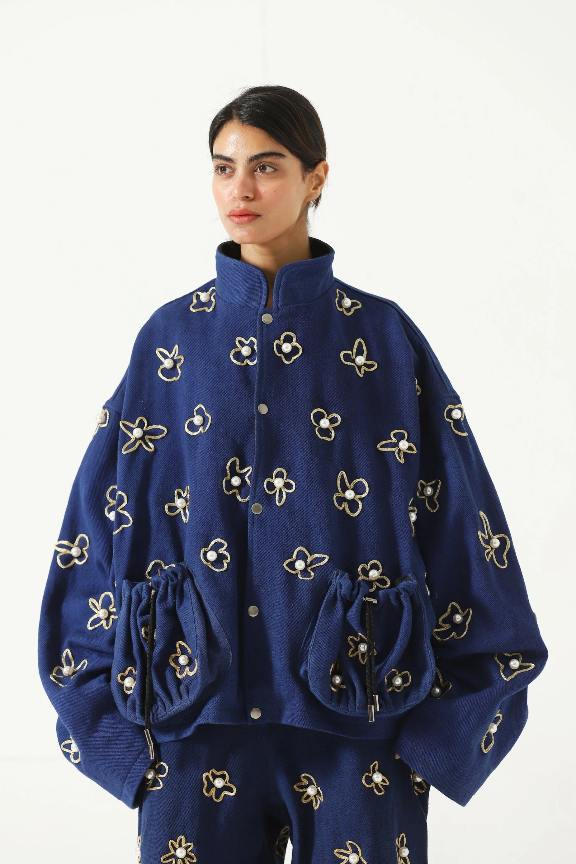 Hand embelished potli denim jacket - Image 6