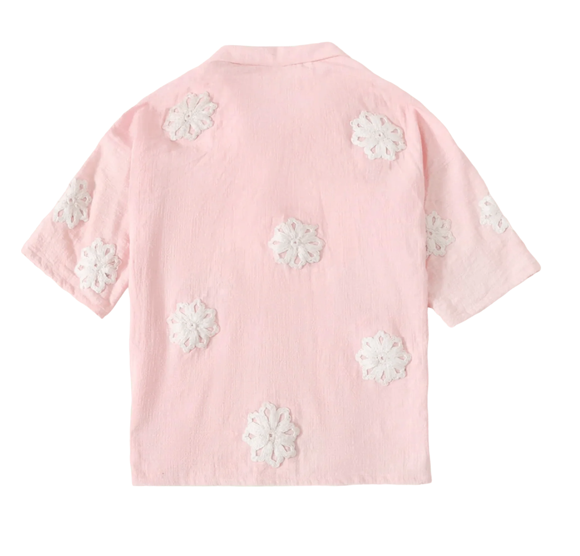 Hand-Embroidered pink button-down - Image 11