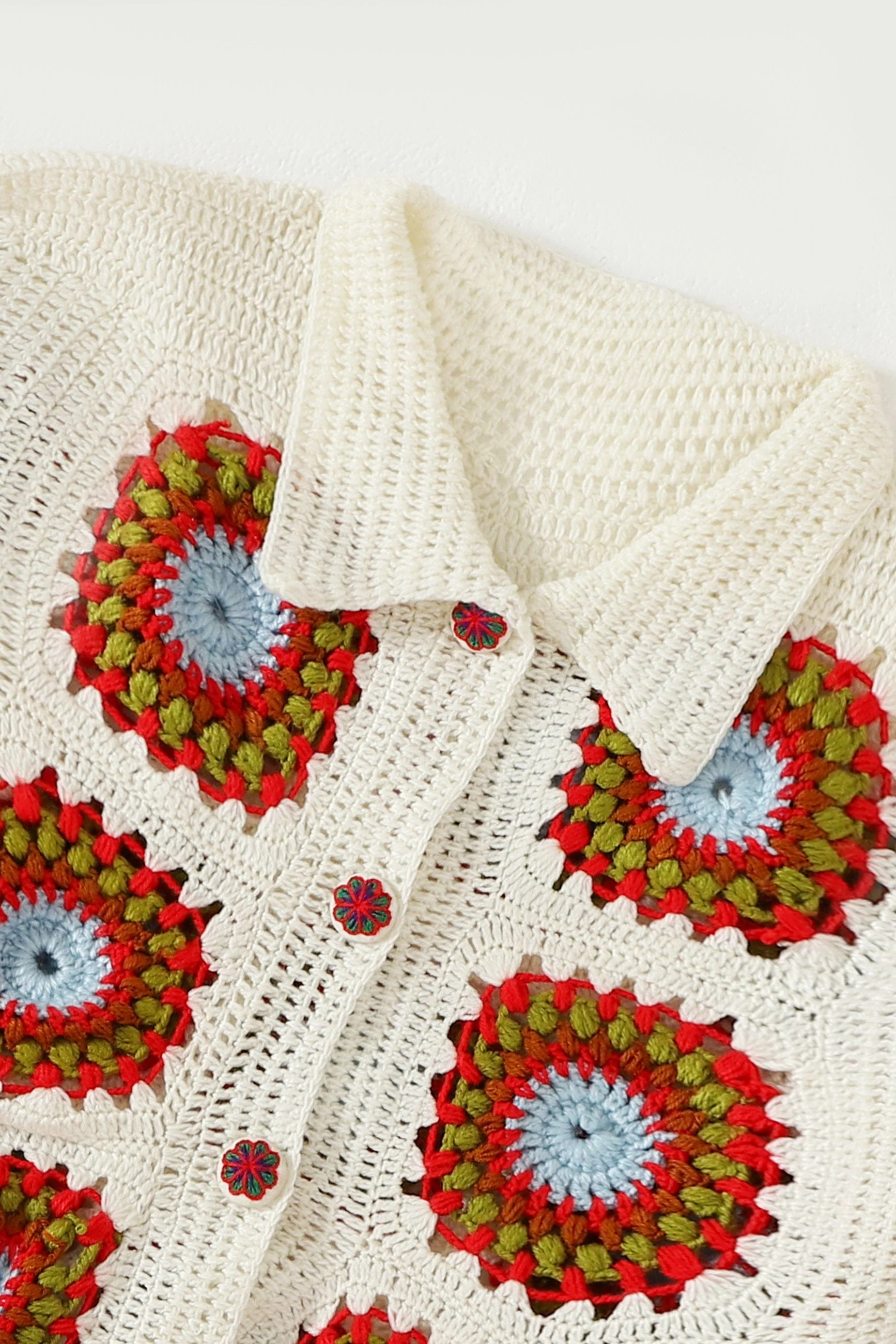 Hand knit crochet sweater - Image 3