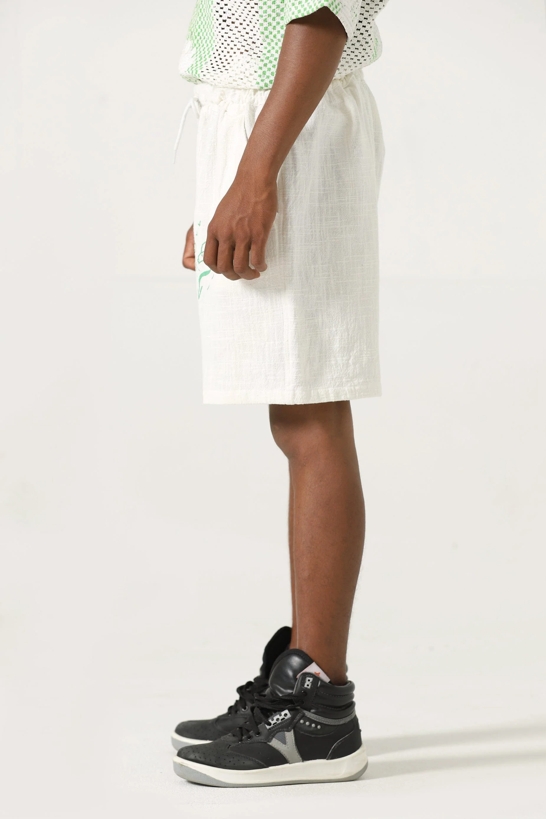 Handwoven green logo shorts - Image 10
