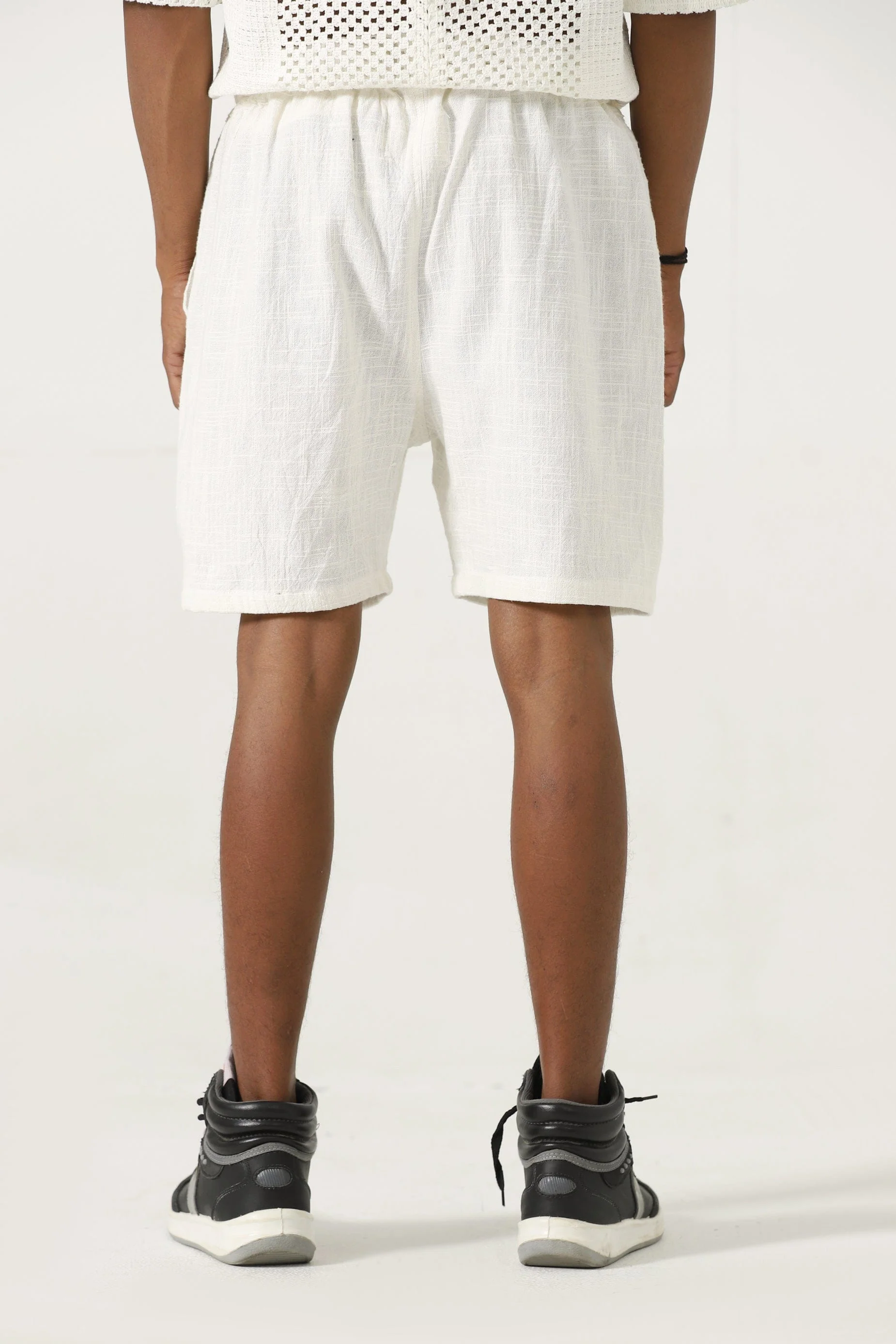 Handwoven pink logo shorts - Image 14