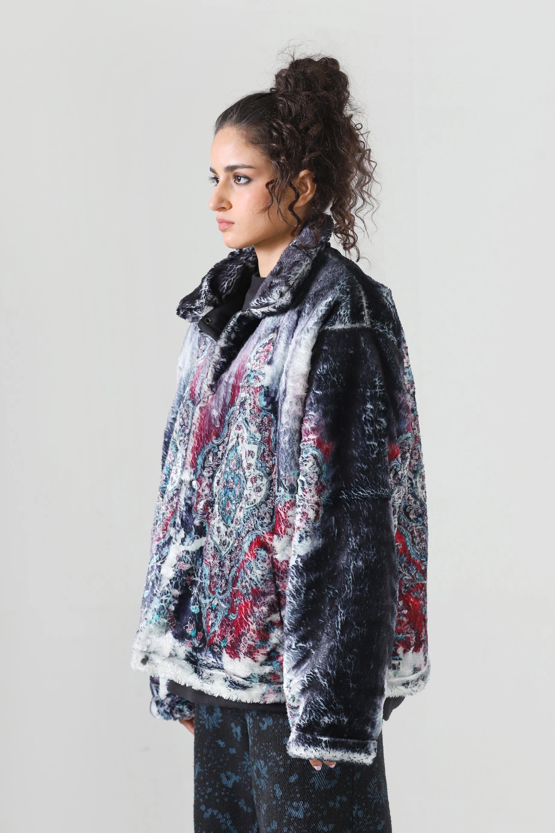 Distorted carpet print jacket - Image 2