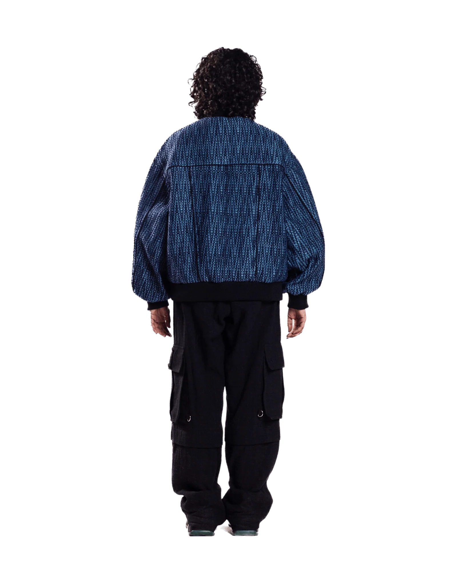Indigo handwoven dobby sweatshirt - Image 14
