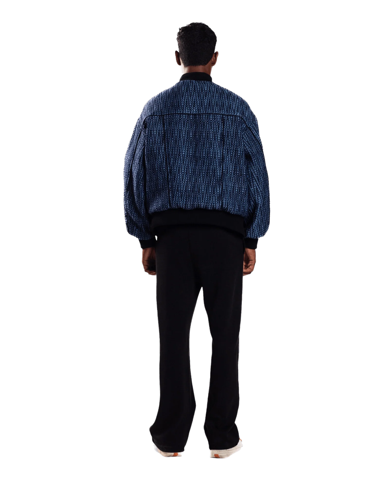 Indigo handwoven dobby sweatshirt - Image 9