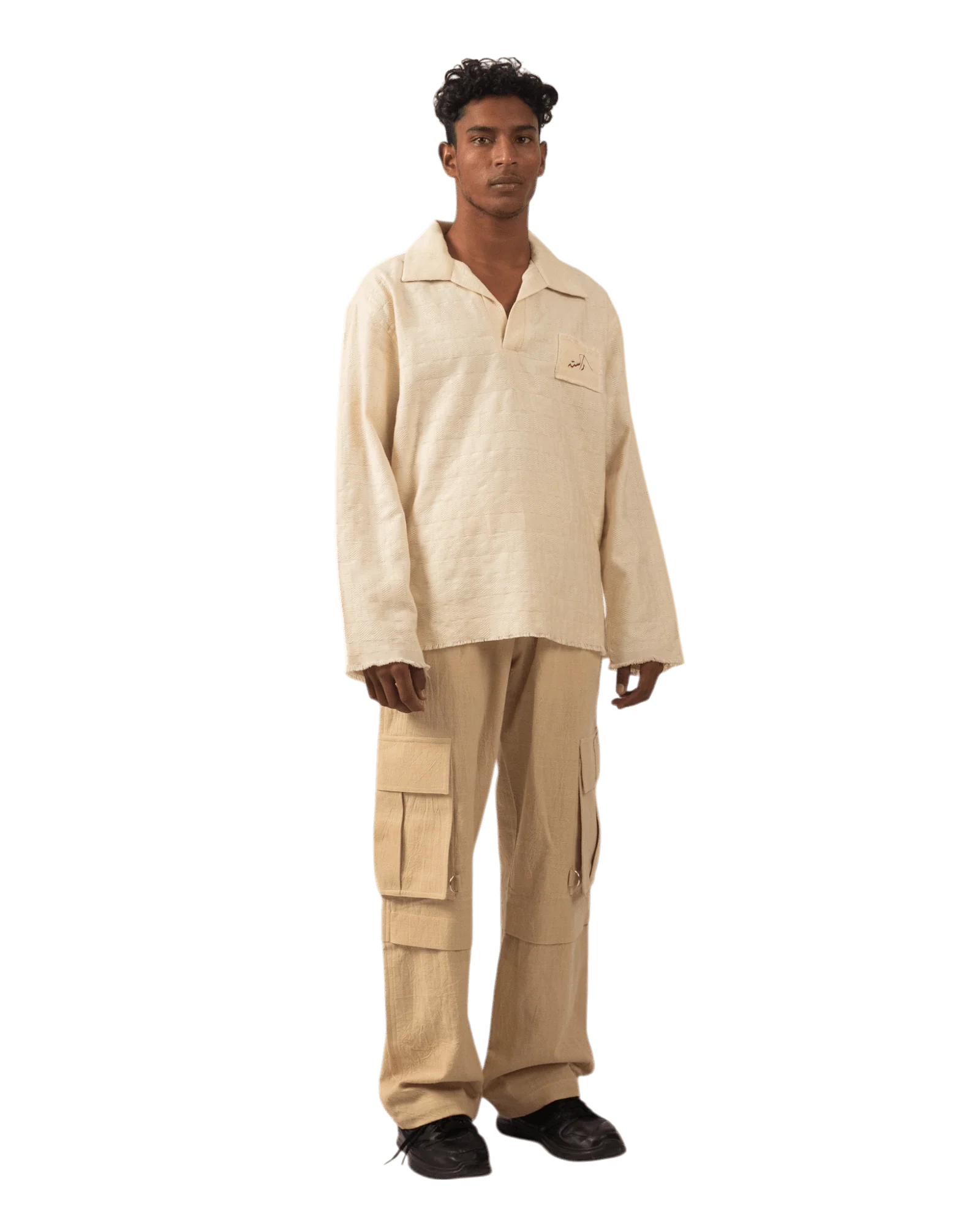 Ivory handwoven dobby shirt - Image 6