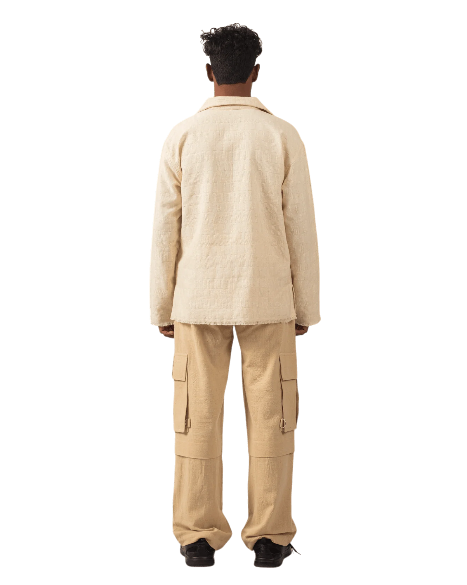 Ivory handwoven dobby shirt - Image 7