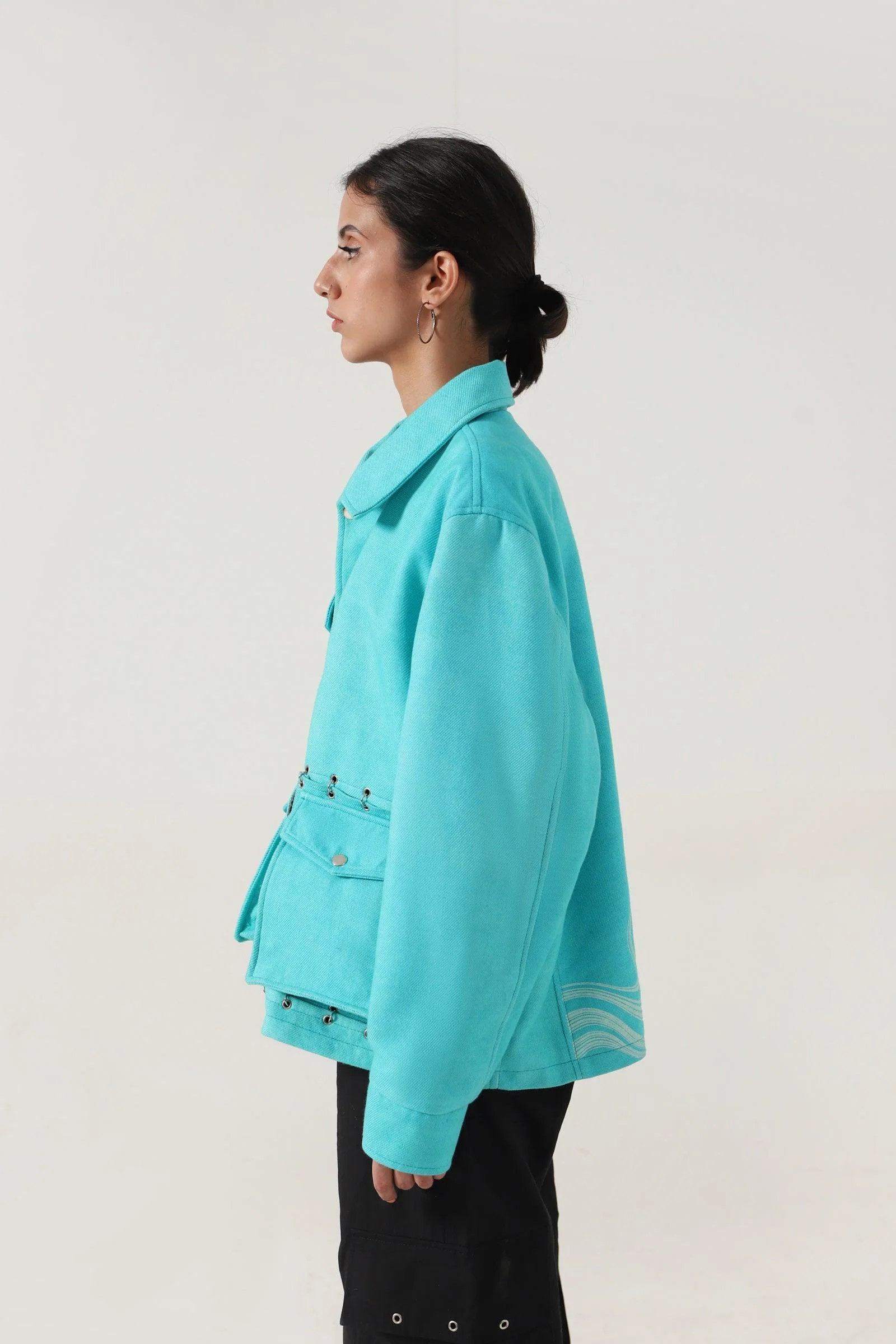 "Waterbody" handwoven floater jacket - Image 4