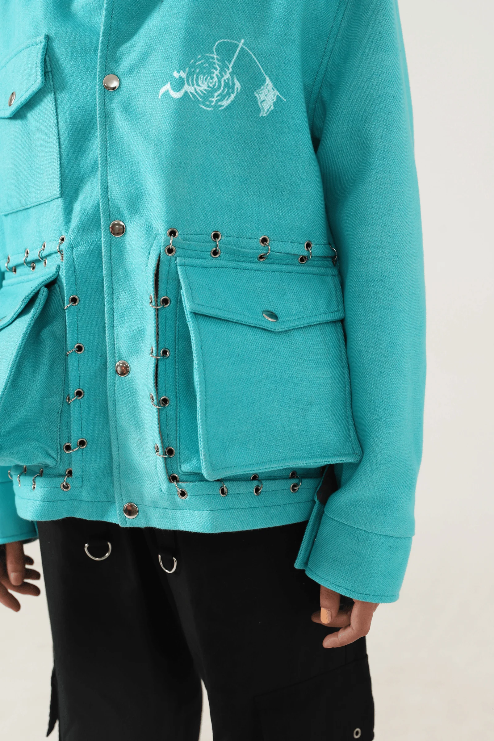 "Waterbody" handwoven floater jacket - Image 8