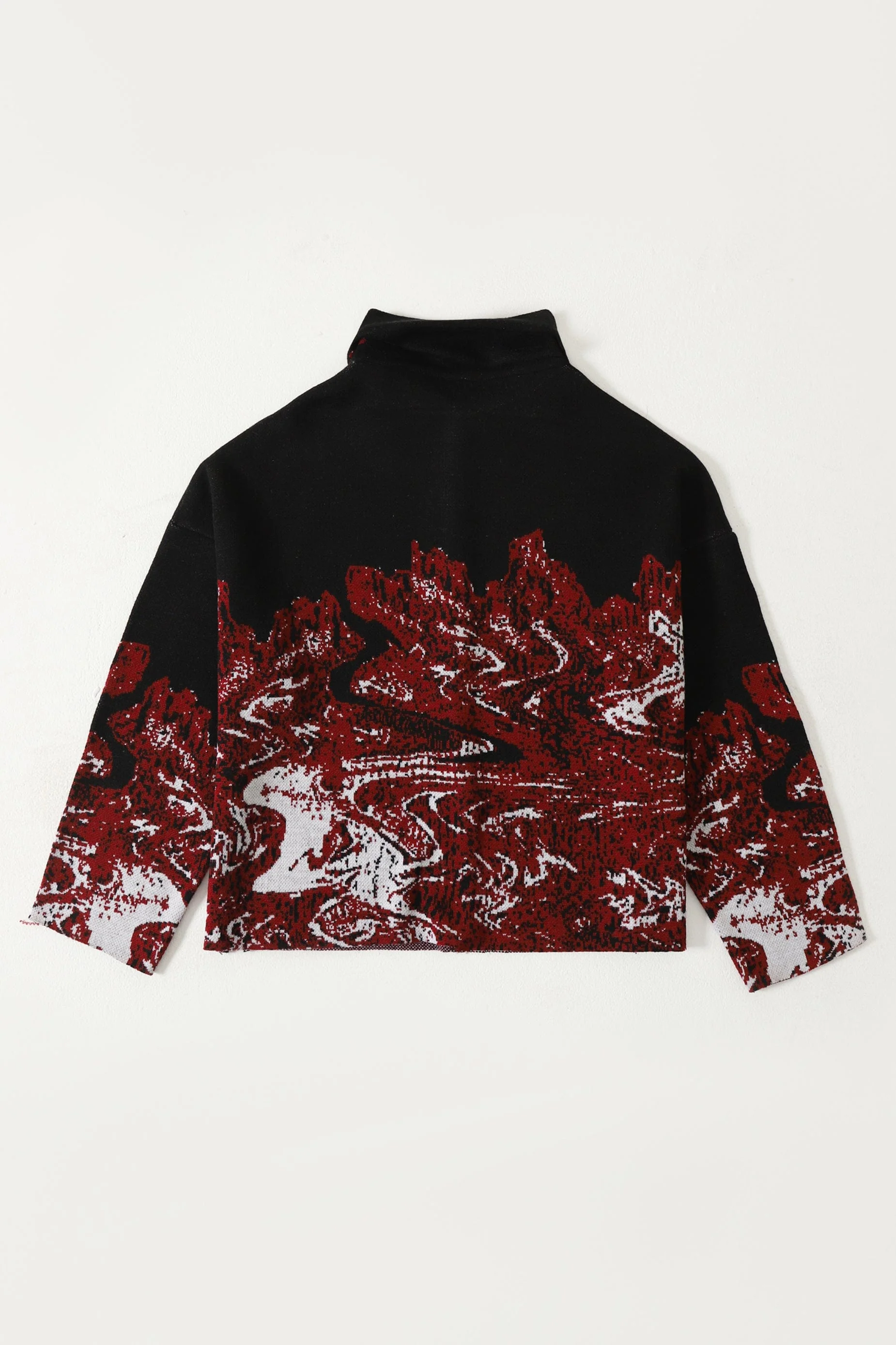 "Molten magma" jacquard knit cardigan - Image 3