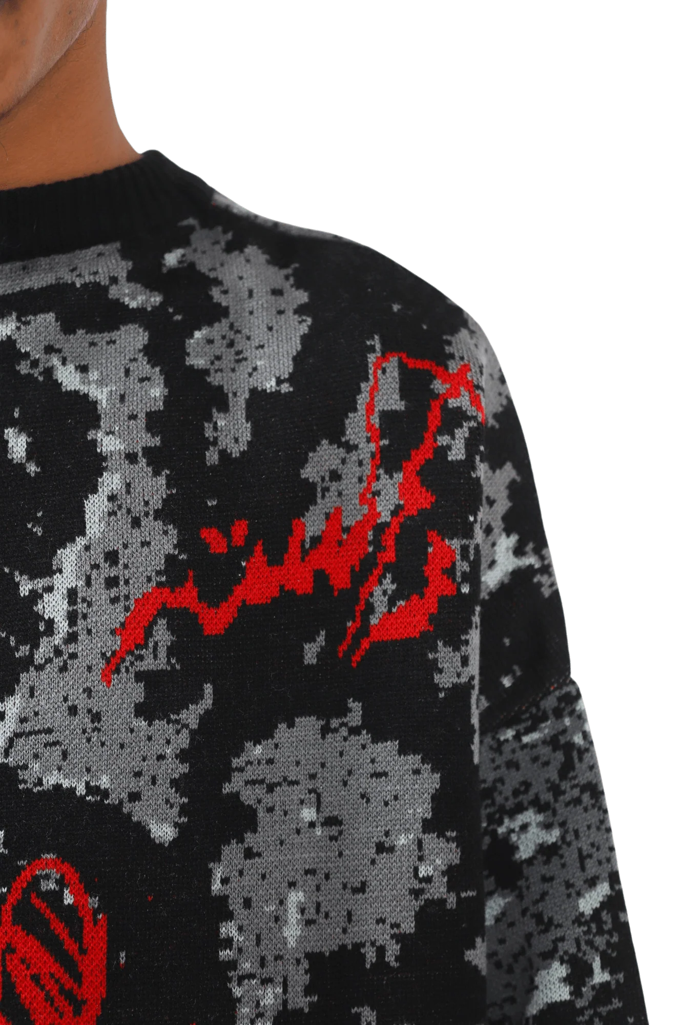 "Shadows" jacquard knit sweatshirt - Image 9
