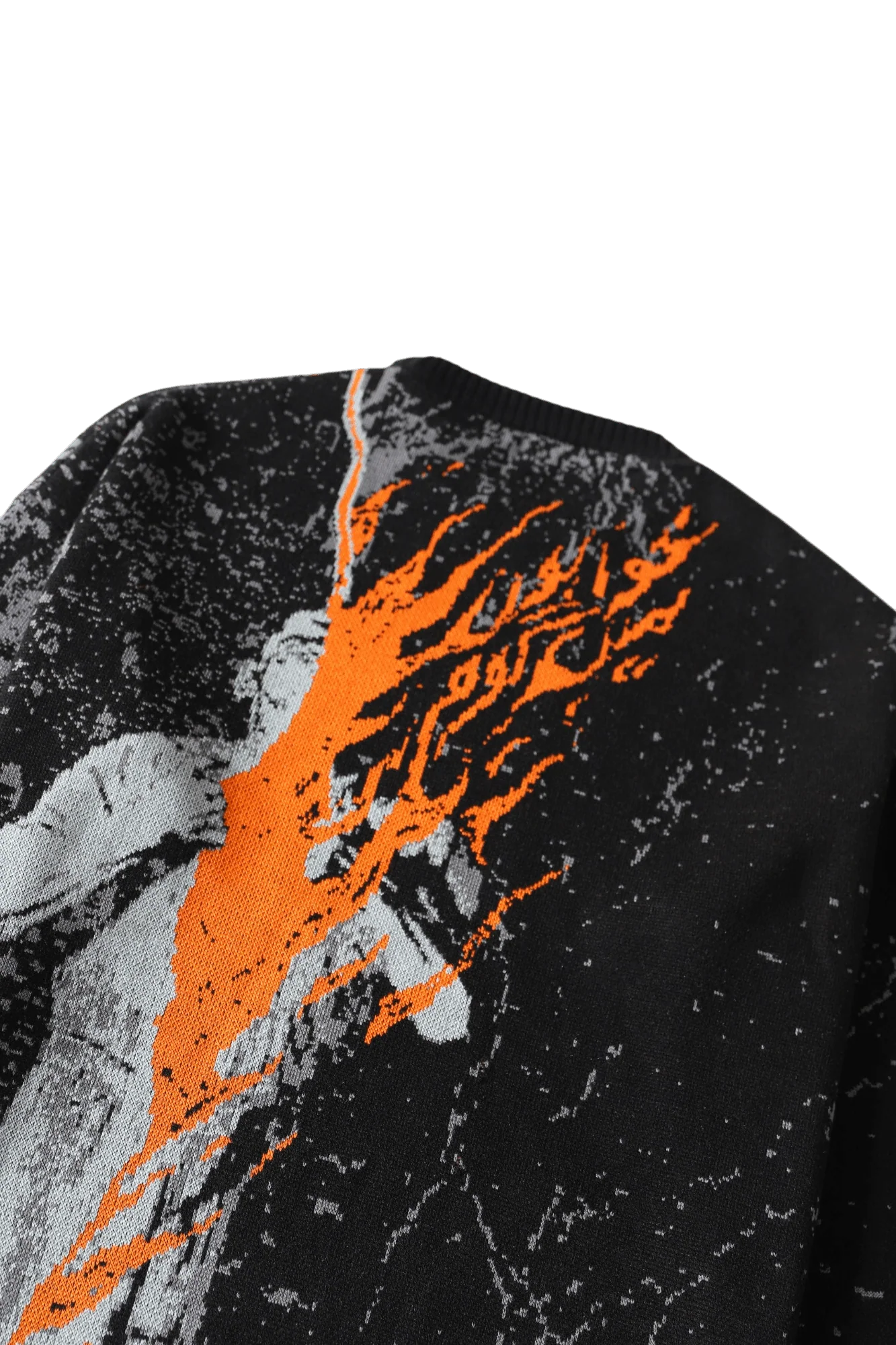 "Fire of man" jacquard knit sweater - Image 11
