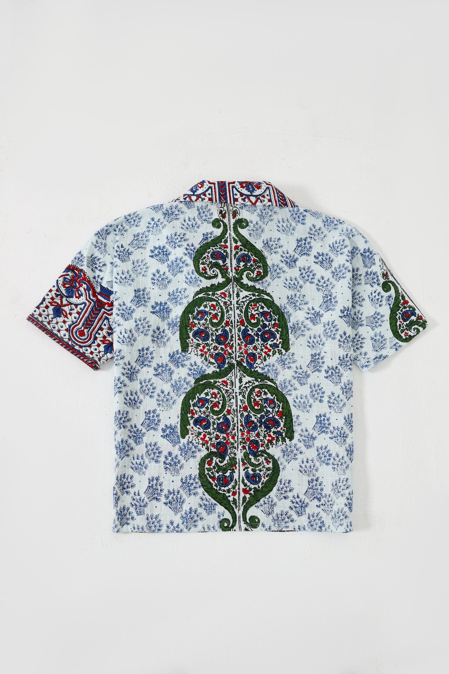 "Kahani" hand block printed polo shirt - Image 3