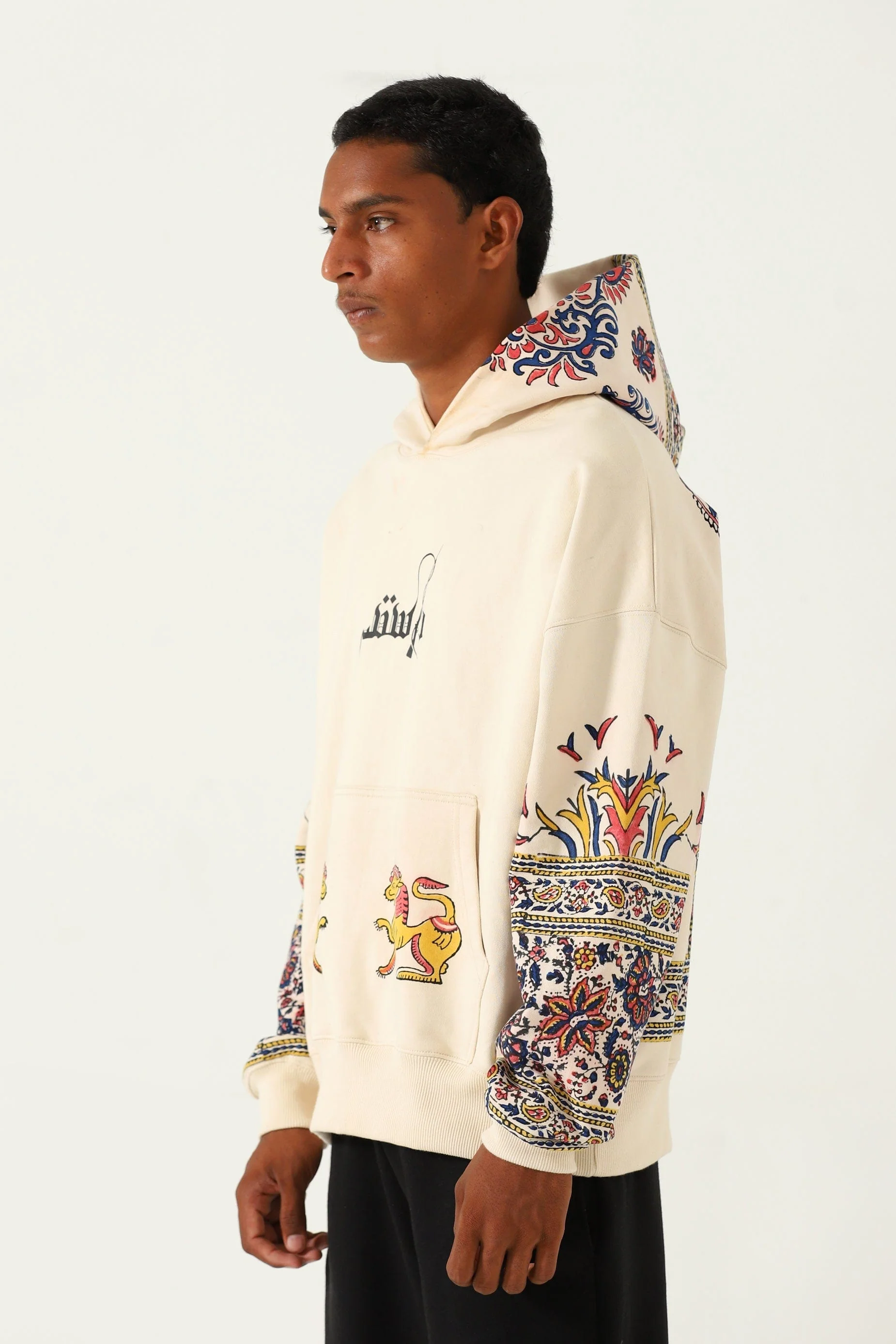 "Kalamkaar" hand block print hoodie V3 - Image 4