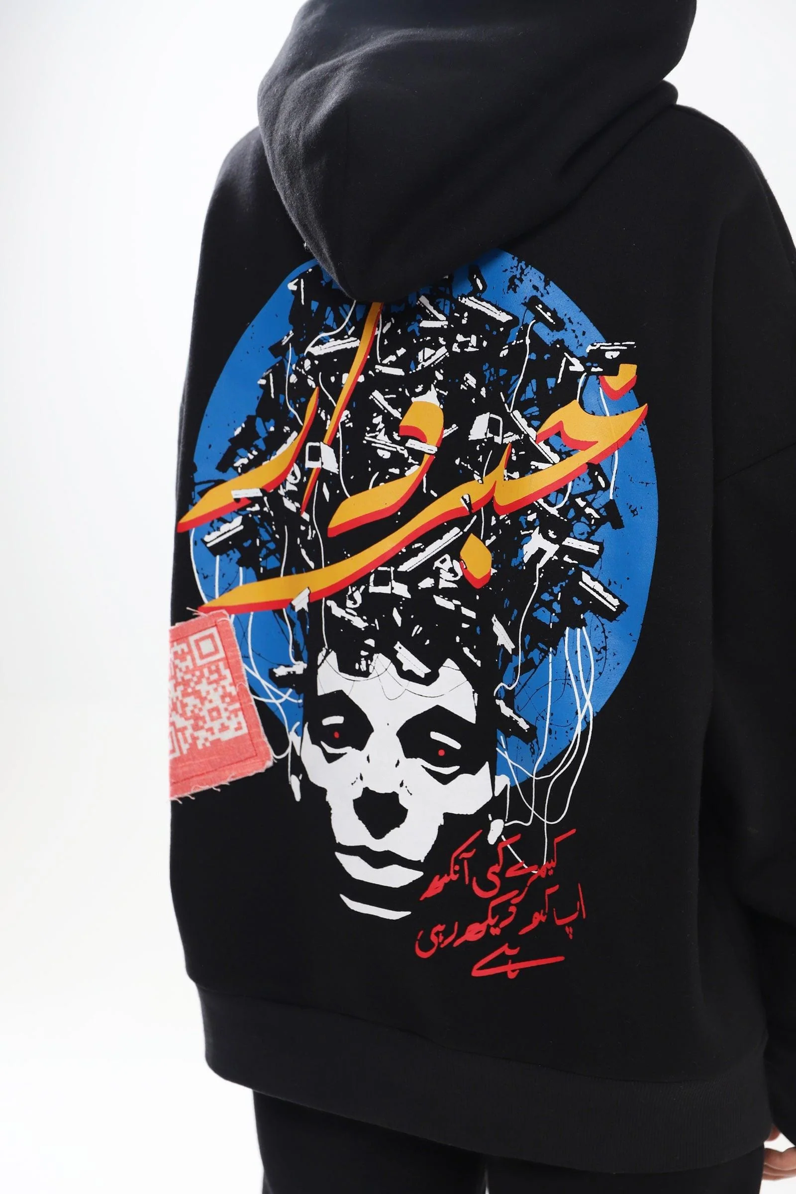 "Khabardar" hand screen printed hoodie - Image 15