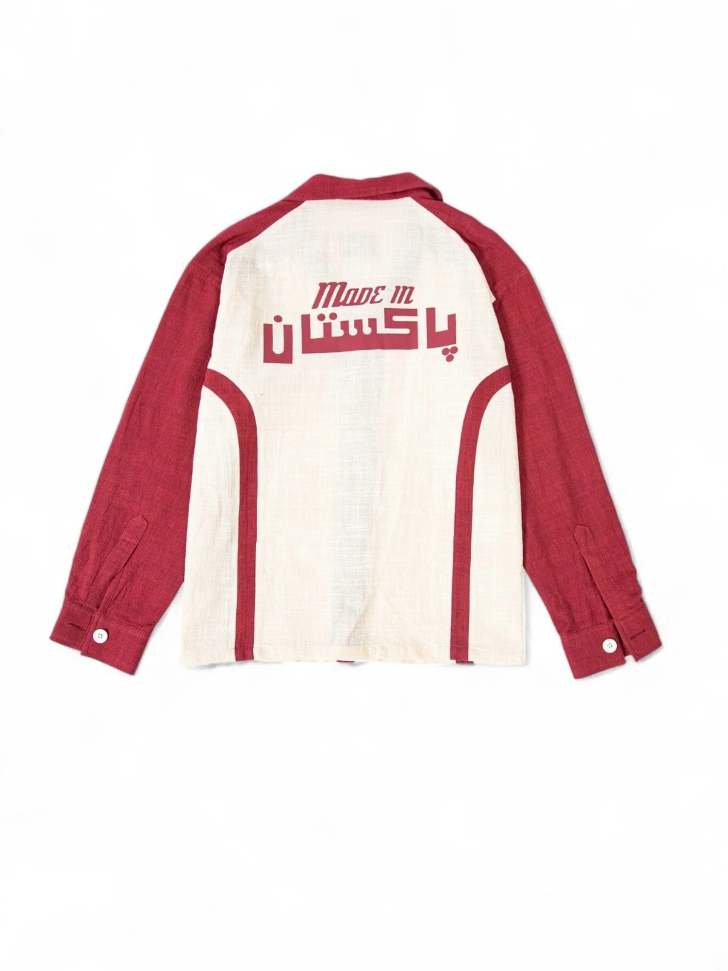 Khaddar panelled logo button-down - Image 5