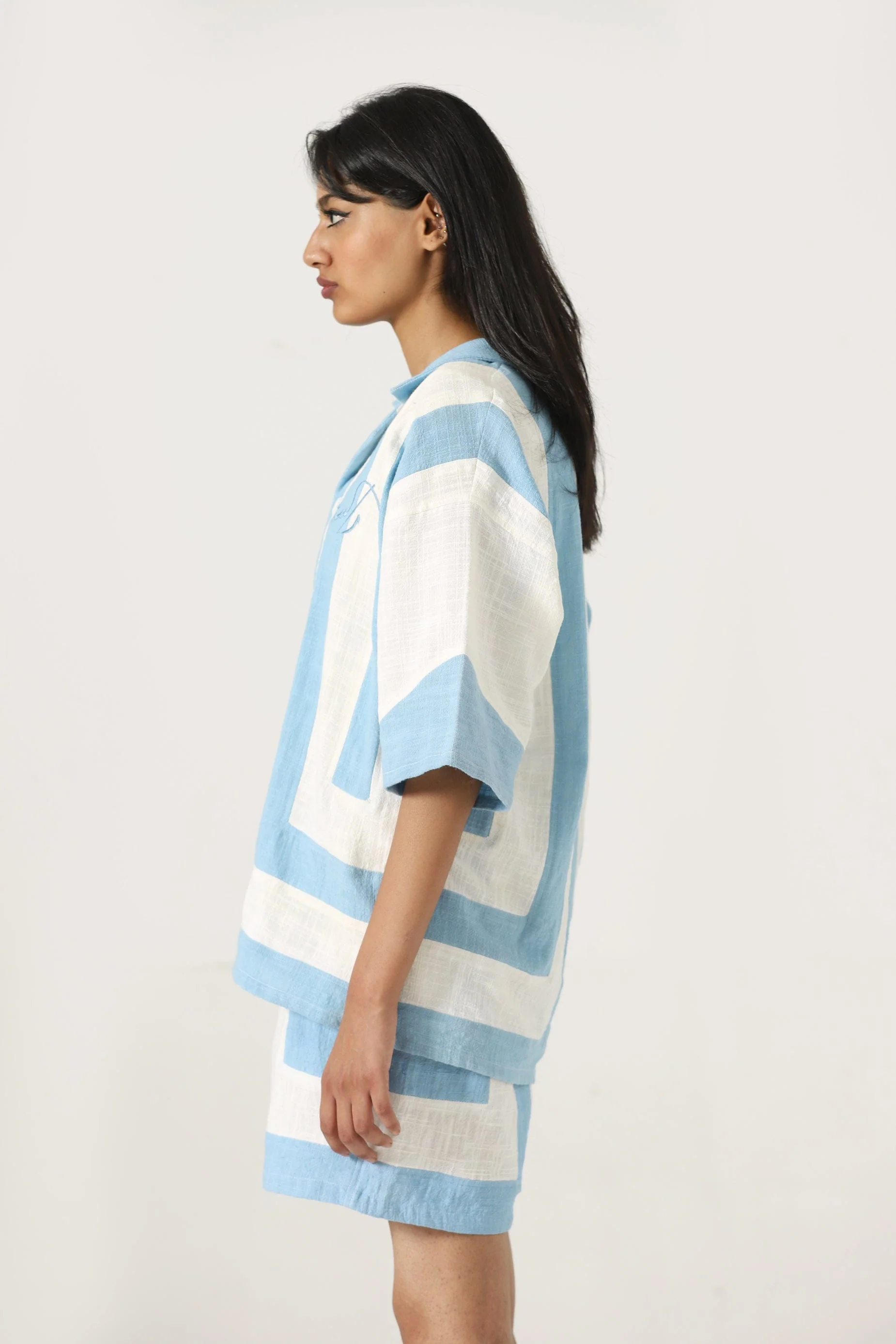 Handwoven striped cotton button-down - Image 13