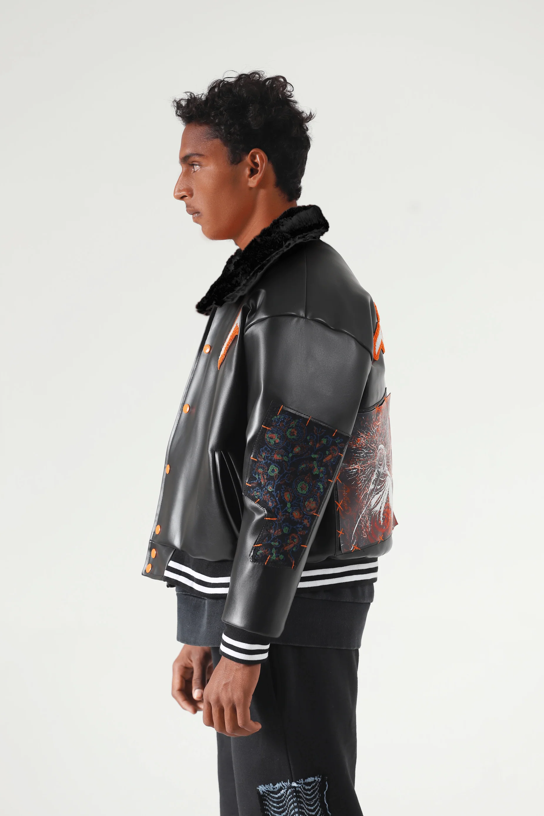 Waxed leather bomber jacket - Image 5