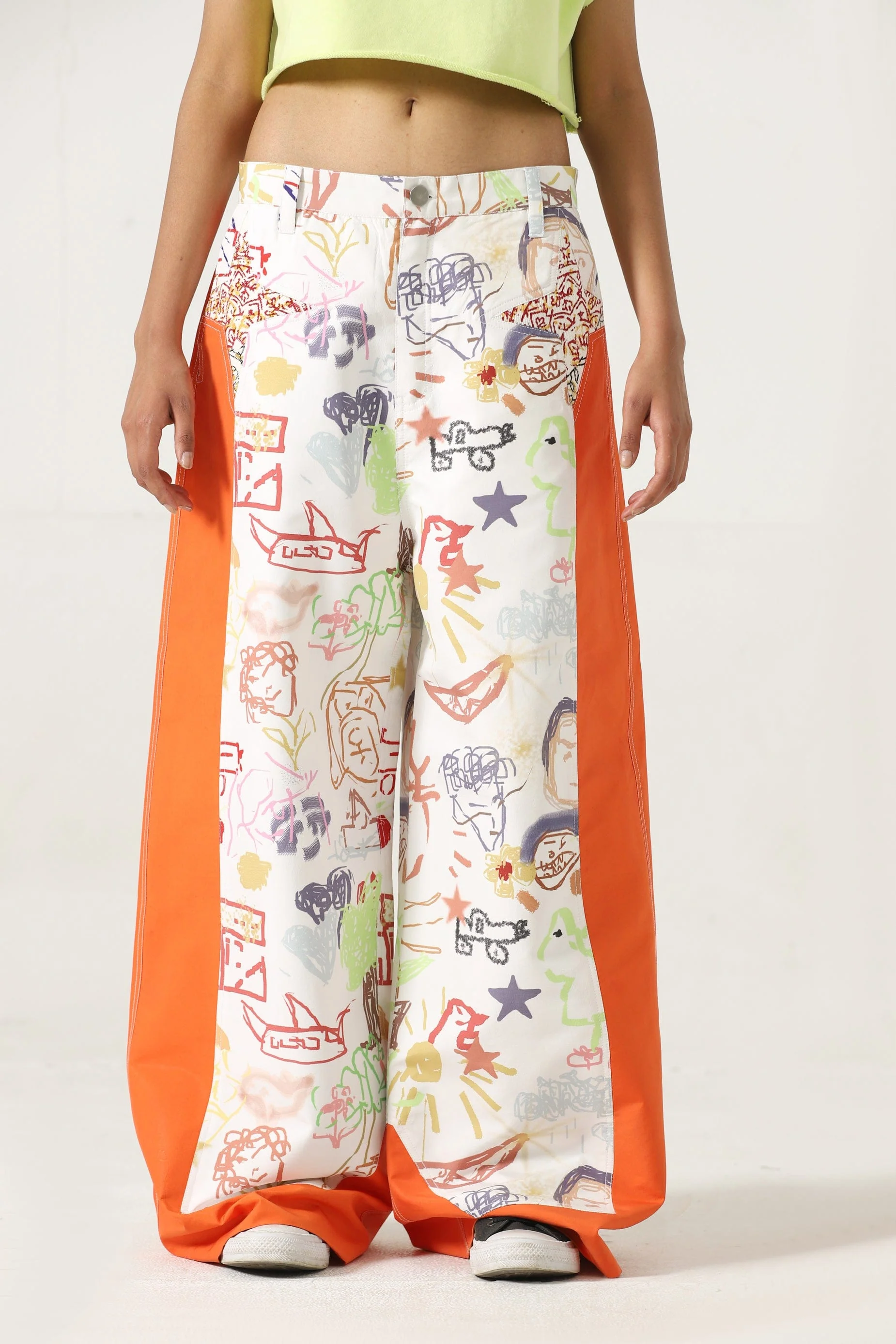 "Life is a doodle" printed trousers - Image 11