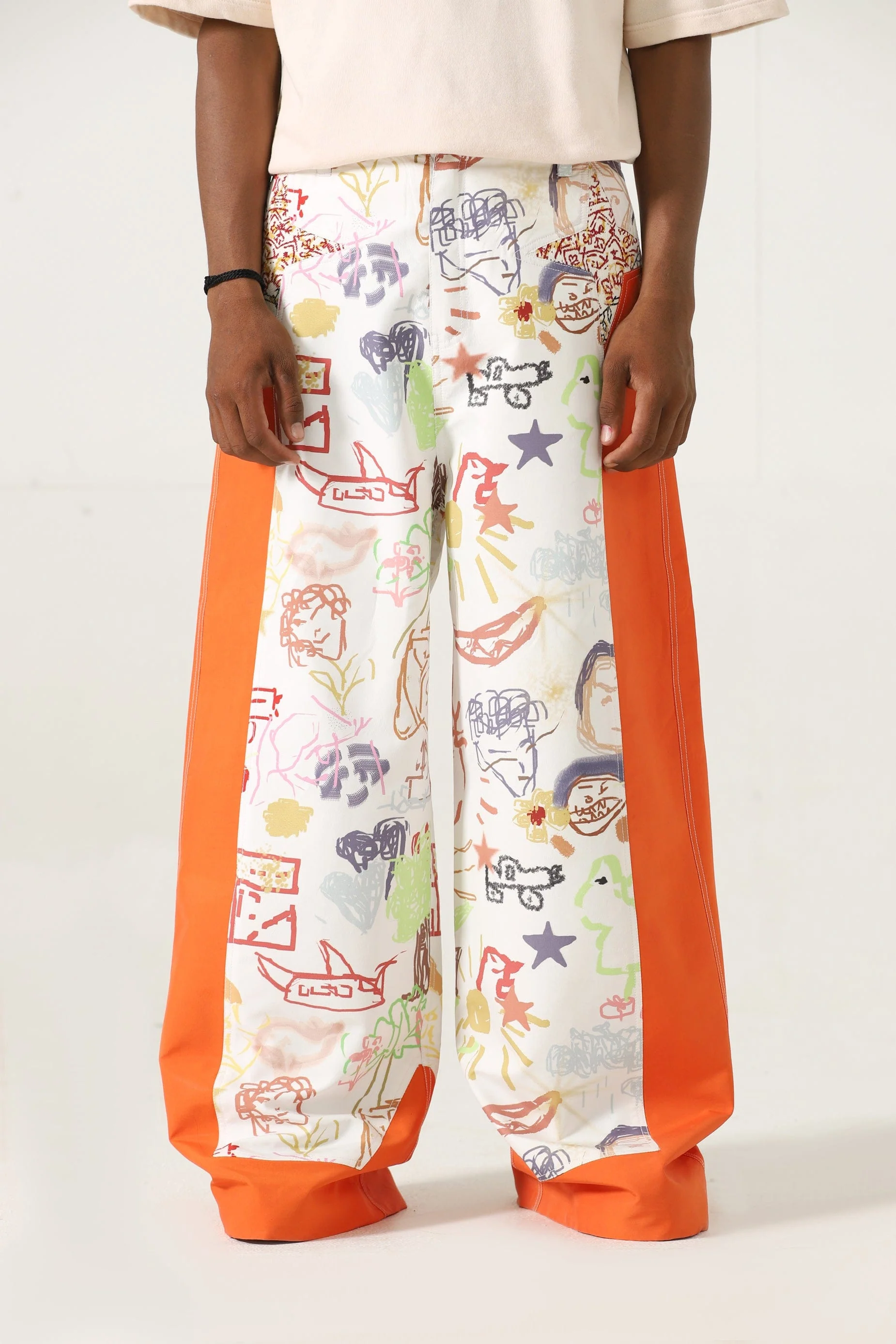"Life is a doodle" printed trousers - Image 6