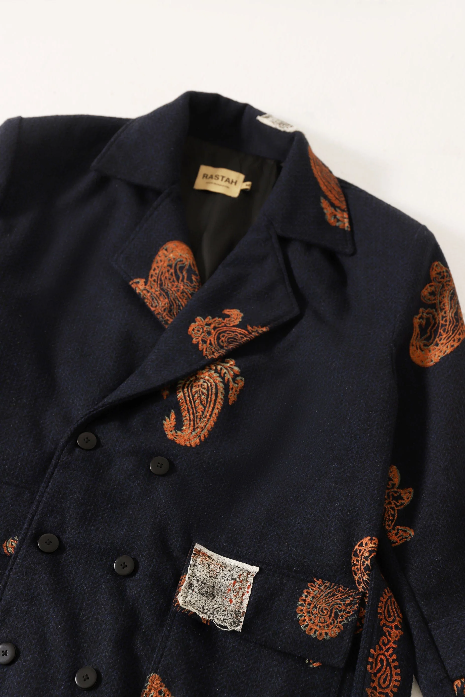 Hand block print patchwork long coat - Image 12