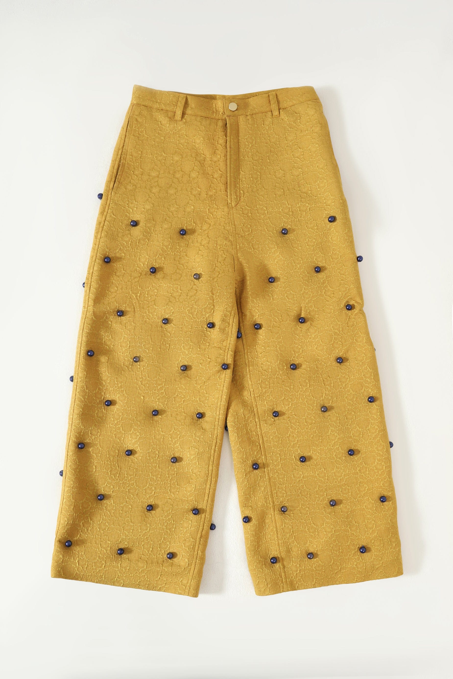 Lost time" hand-embroidered silk trousers - Image 5