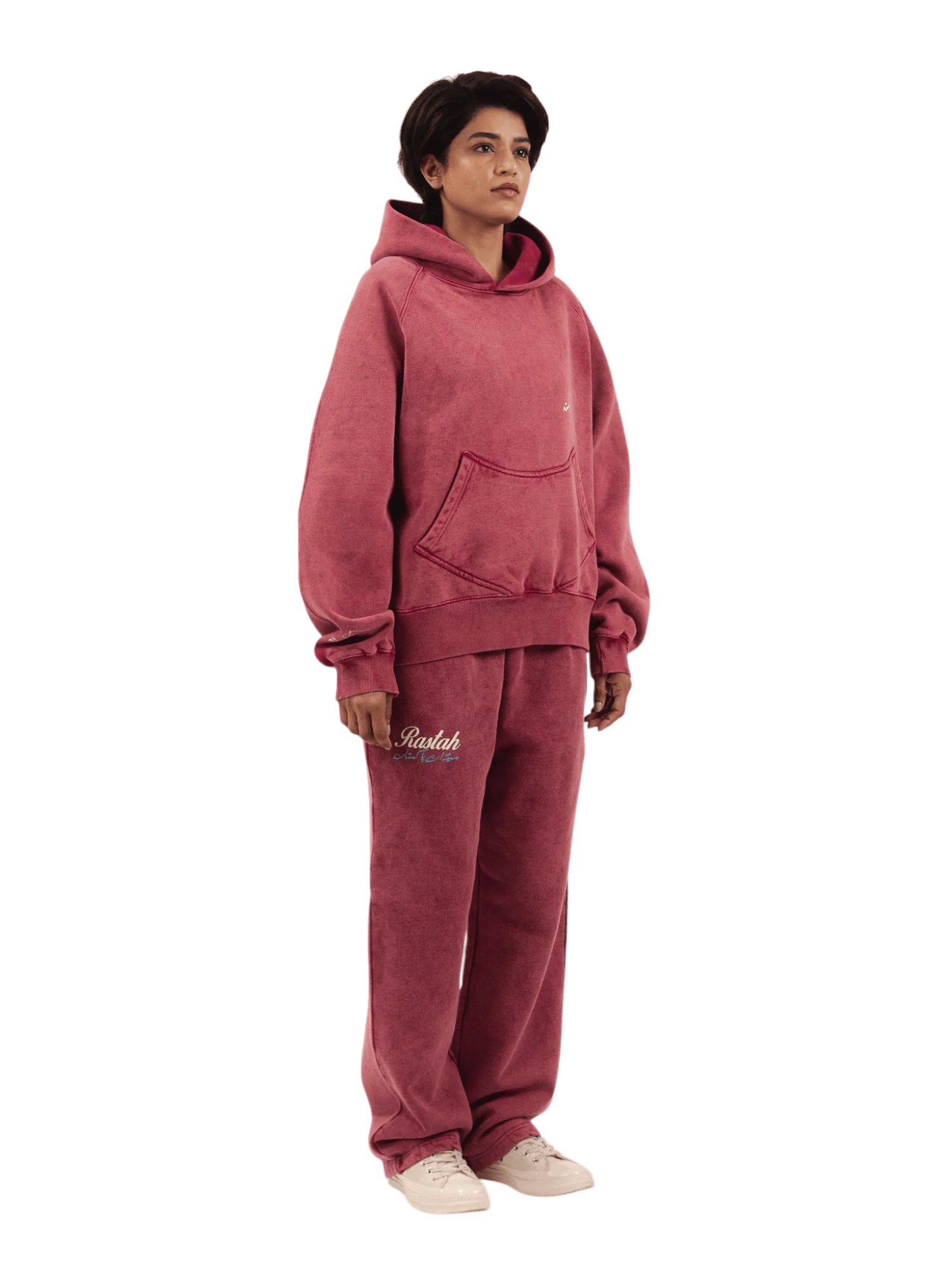 Maroon acid wash made in PAK hoodie (V4) - Image 12