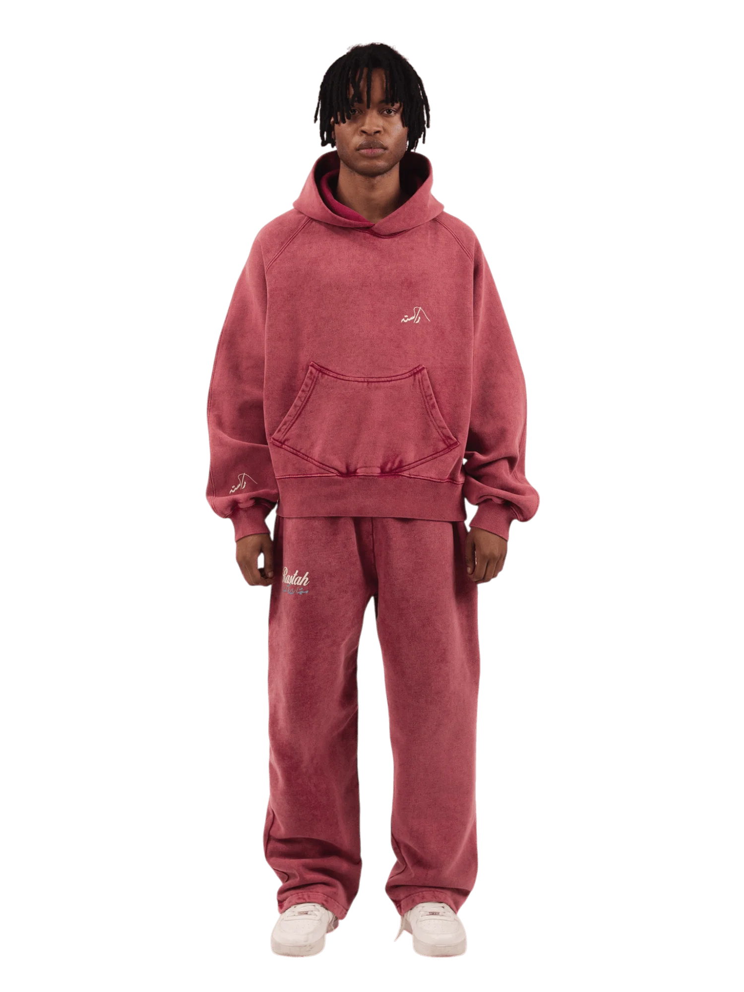 Maroon acid wash made in PAK hoodie (V4) - Image 5