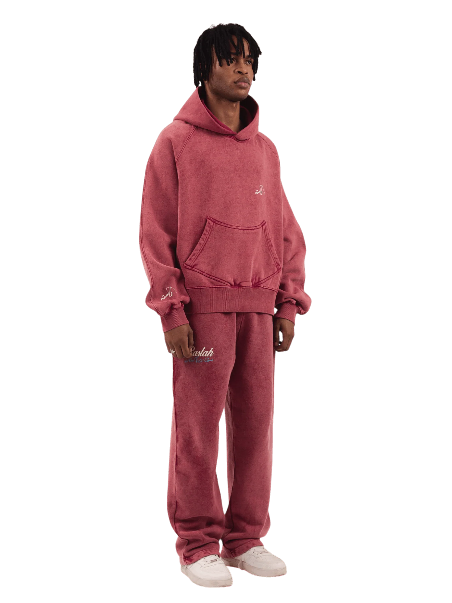 Maroon acid wash made in PAK hoodie (V4) - Image 7